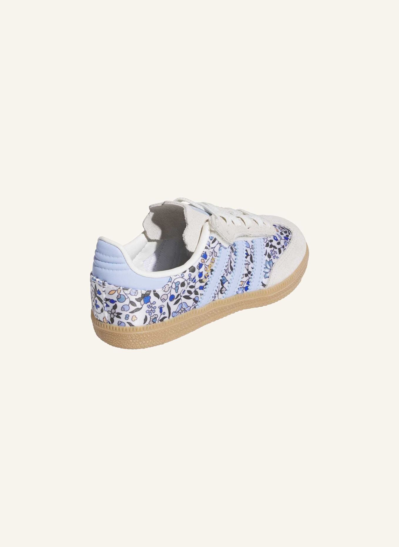 adidas Originals SAMBA OG X LIBERTY LONDON COMFORT CLOSURE ELASTIC LACE KIDS SCHUH: BLAU/ WEISS/ BEIGE