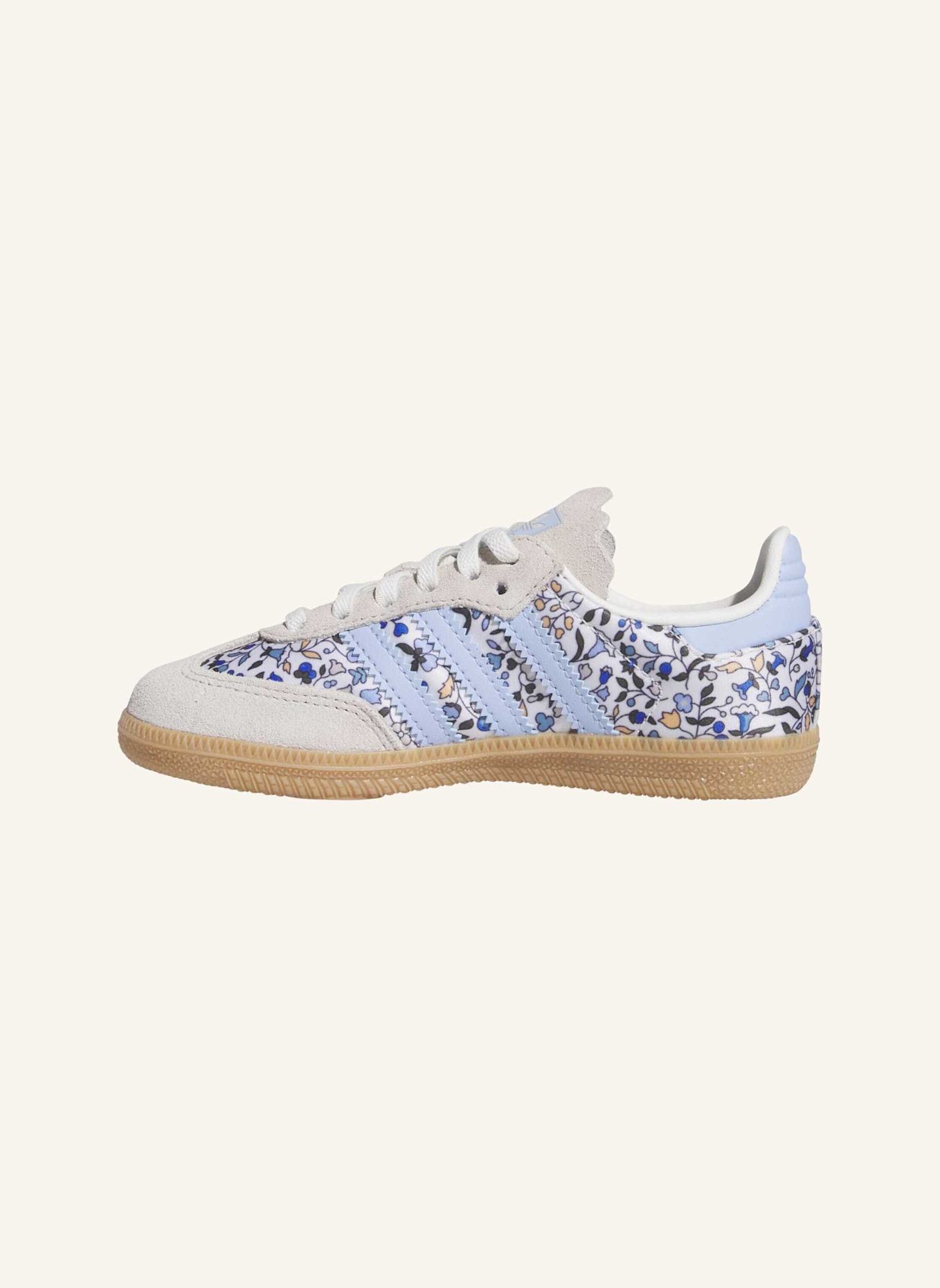 adidas Originals SAMBA OG X LIBERTY LONDON COMFORT CLOSURE ELASTIC LACE KIDS SCHUH: BLAU/ WEISS/ BEIGE
