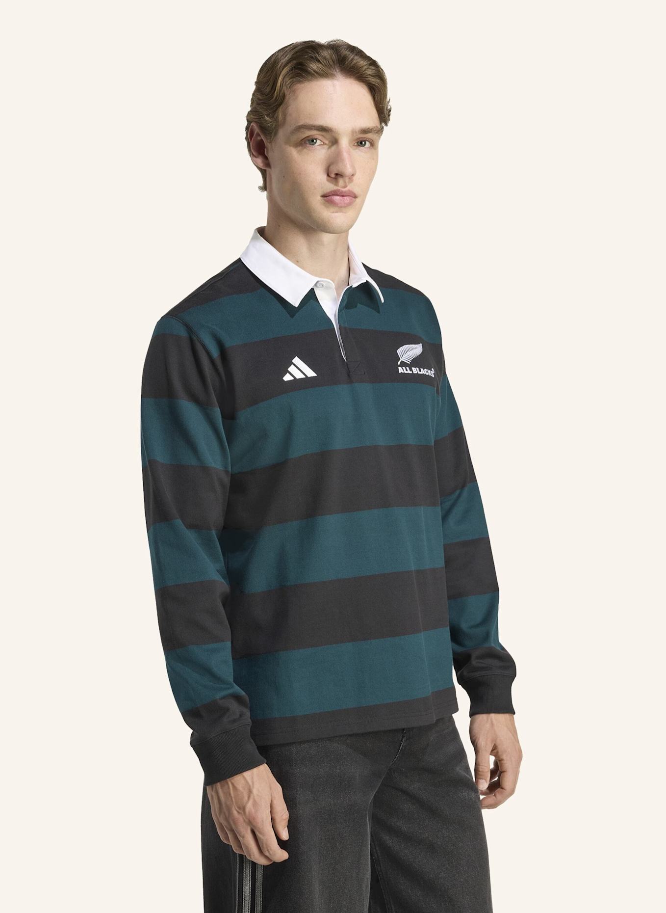 adidas ALL BLACKS HERITAGE POLOSHIRT: SCHWARZ