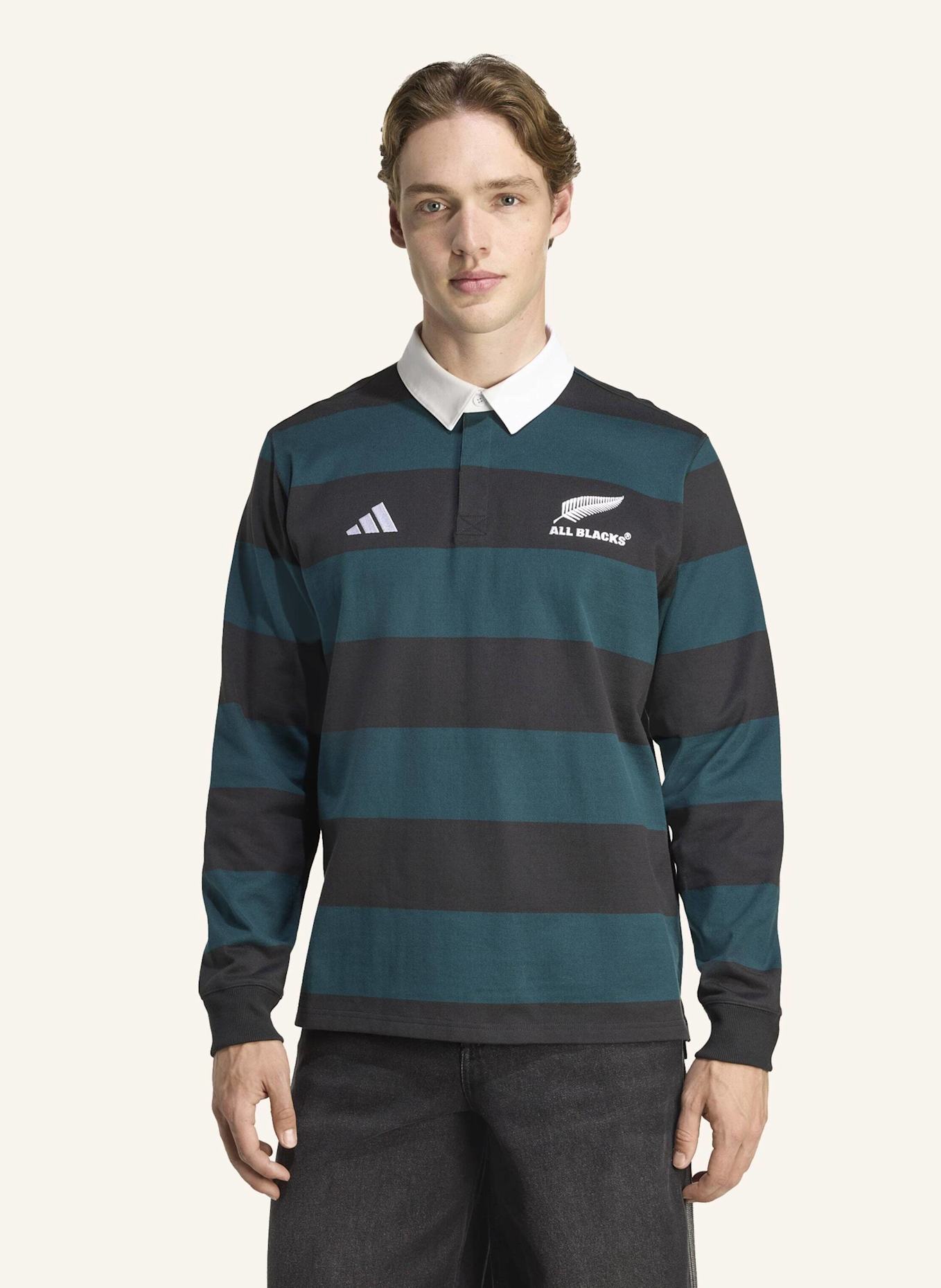 adidas ALL BLACKS HERITAGE POLOSHIRT: SCHWARZ