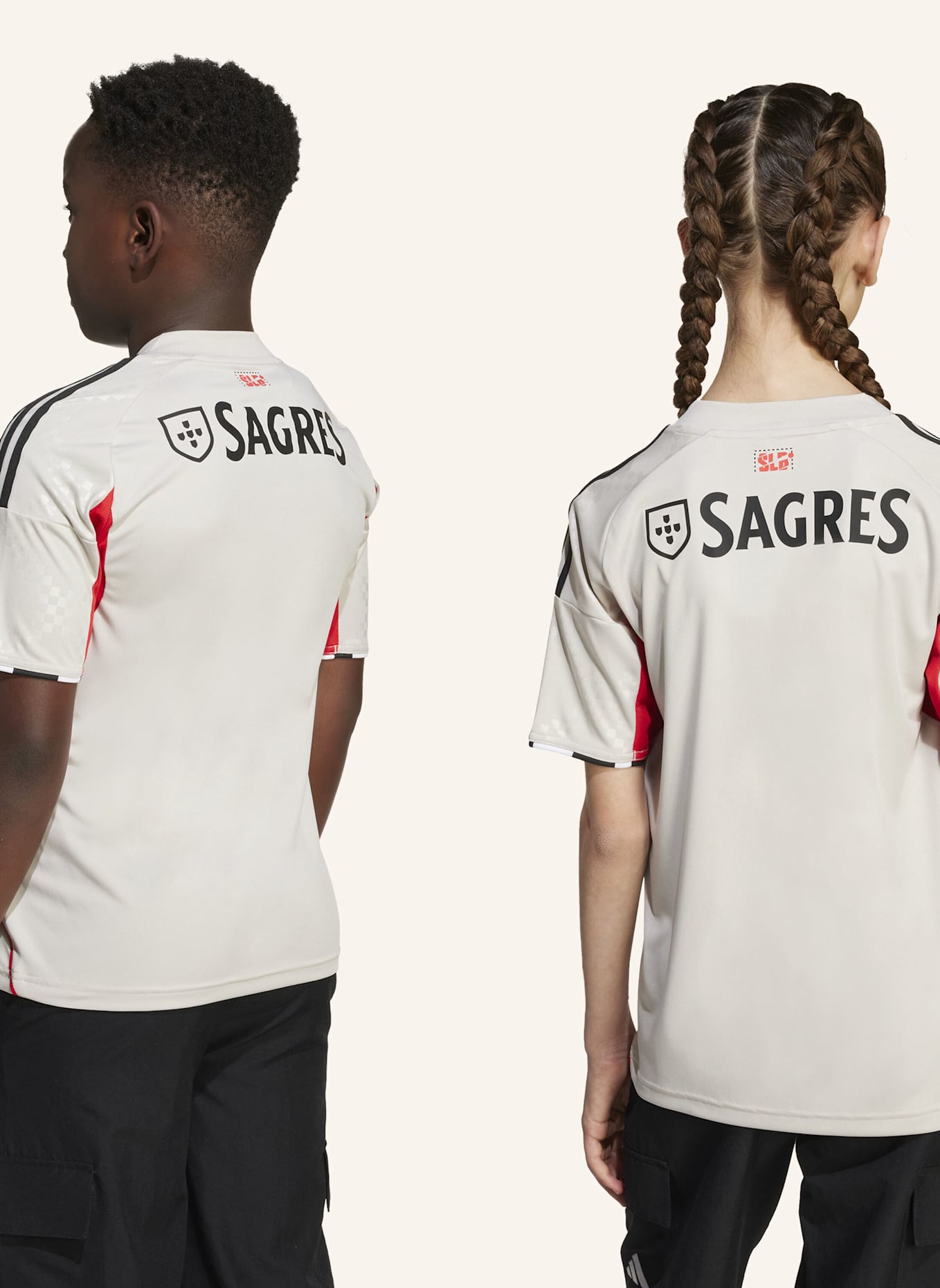 adidas BENFICA LISSABON 25/26 KIDS AUSWÄRTSTRIKOT: BEIGE