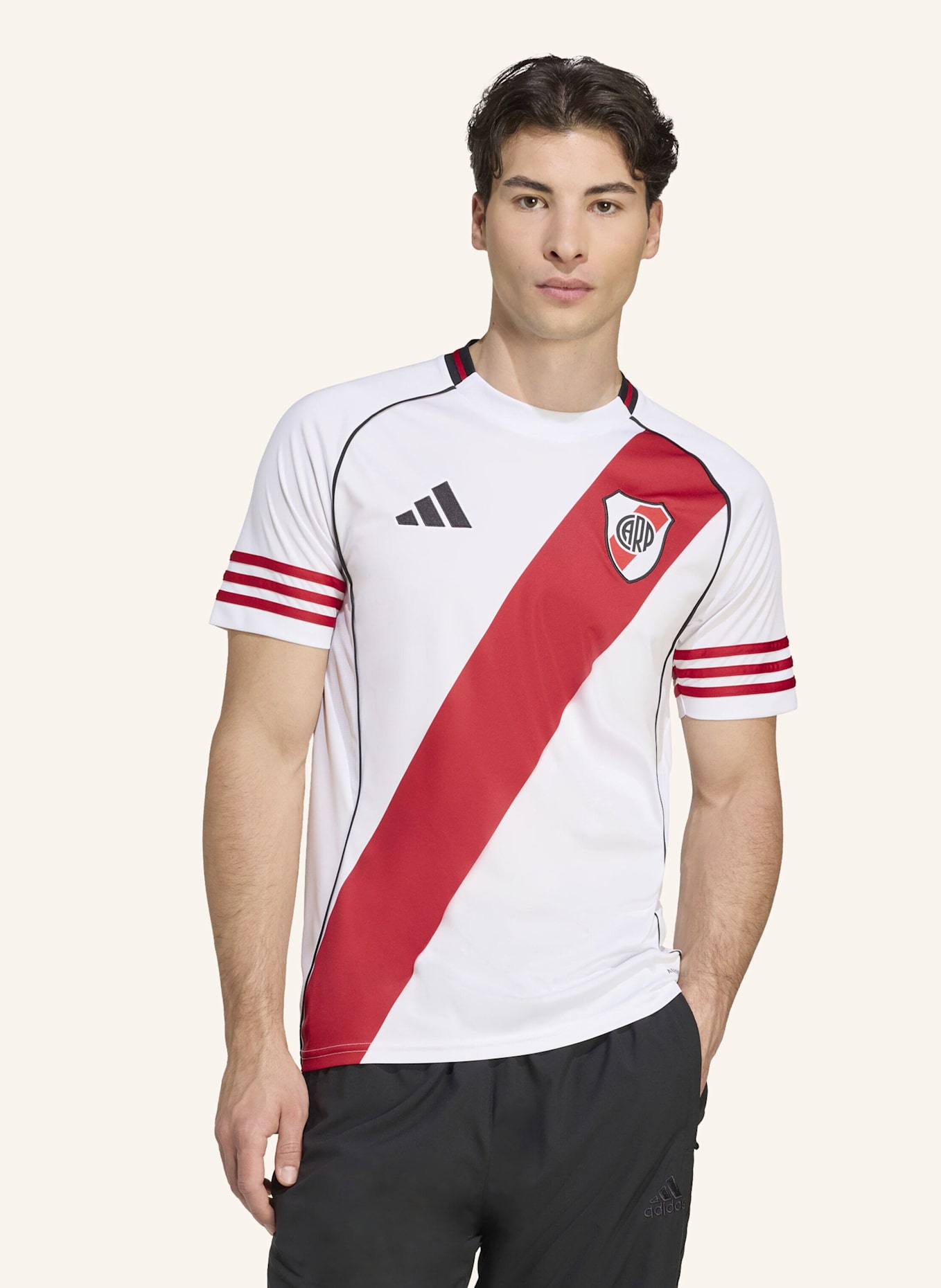 adidas RIVER PLATE 25/26 HEIMTRIKOT: WEISS/ ROT