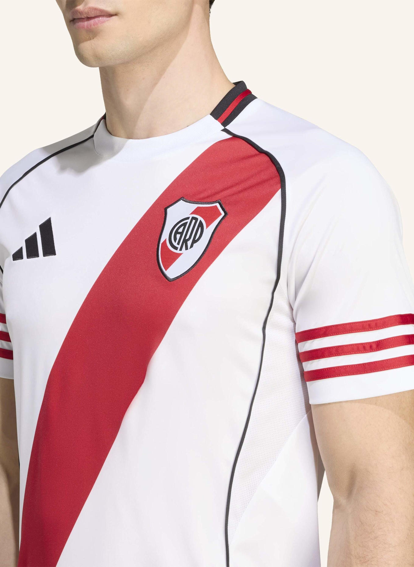 adidas RIVER PLATE 25/26 HEIMTRIKOT: WEISS/ ROT