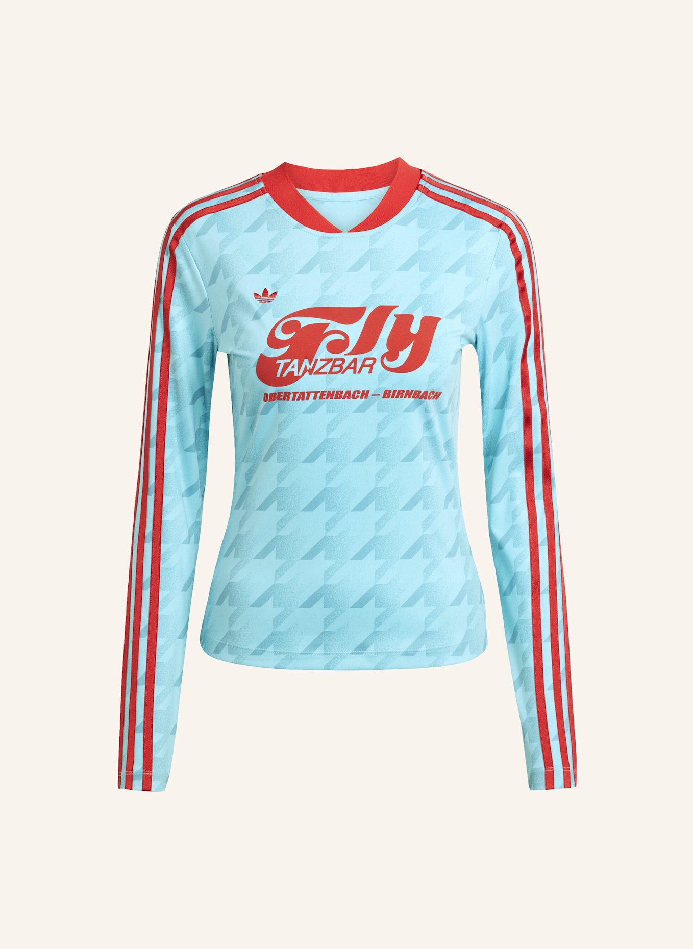 adidas Originals LANGÄRMELIGES FUSSBALLTRIKOT MIT SCHMALER PASSFORM UND ALLOVER-GRAFIKPRINT: BLAU