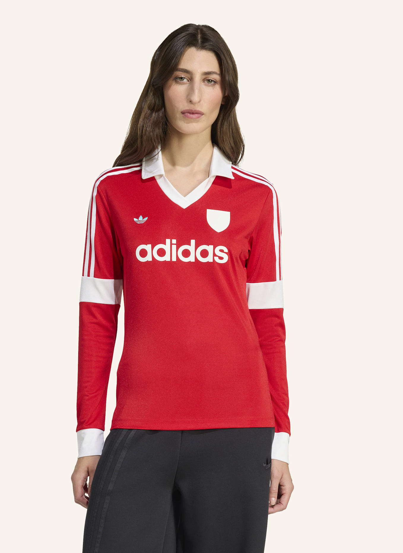 adidas Originals LANGÄRMELIGES FUSSBALLTRIKOT MIT GRAFIKPRINT: ROT