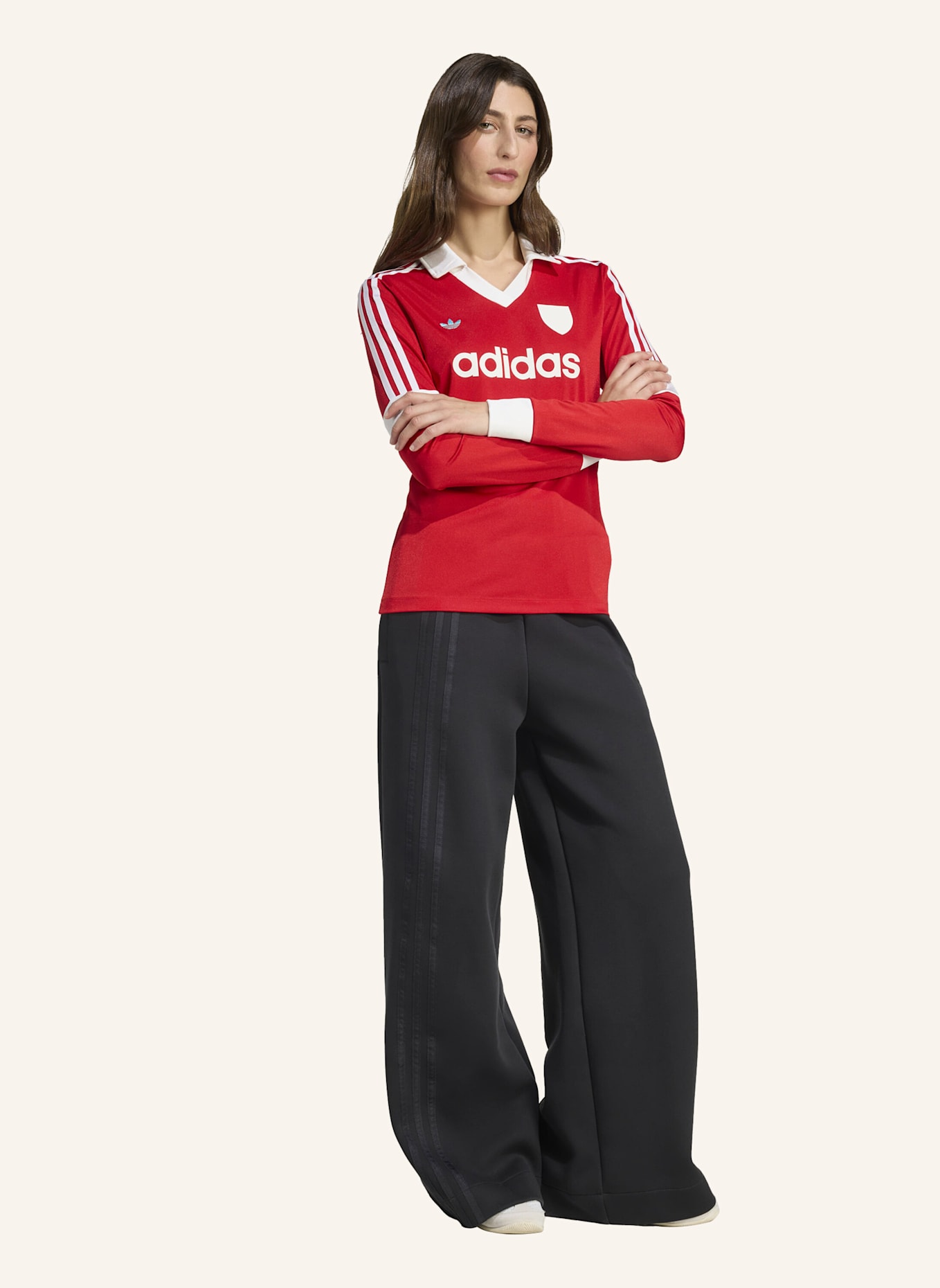 adidas Originals LANGÄRMELIGES FUSSBALLTRIKOT MIT GRAFIKPRINT: ROT