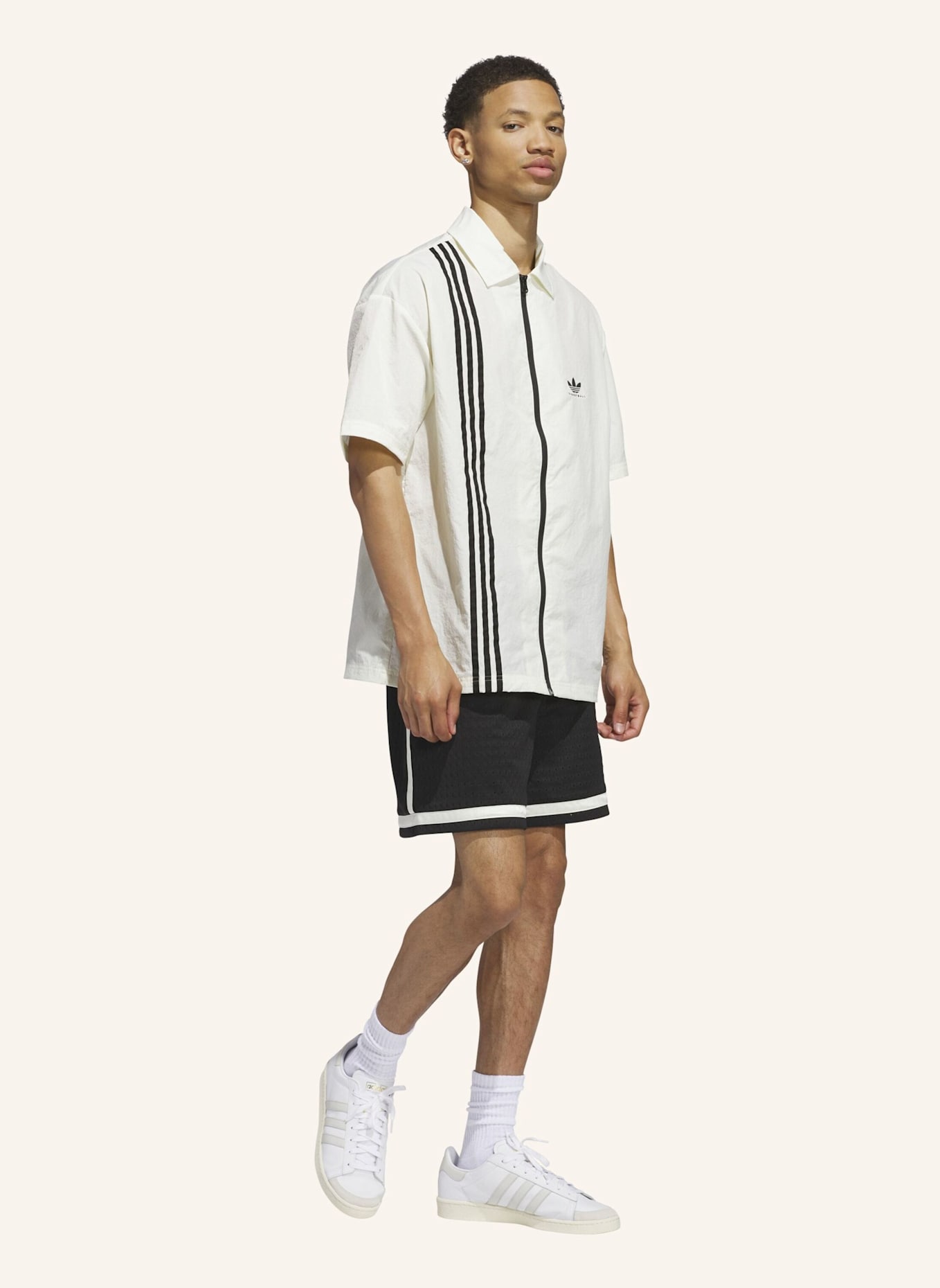 adidas Trainingsshorts ORIGINALS BASKETBALL: SCHWARZ/ WEISS