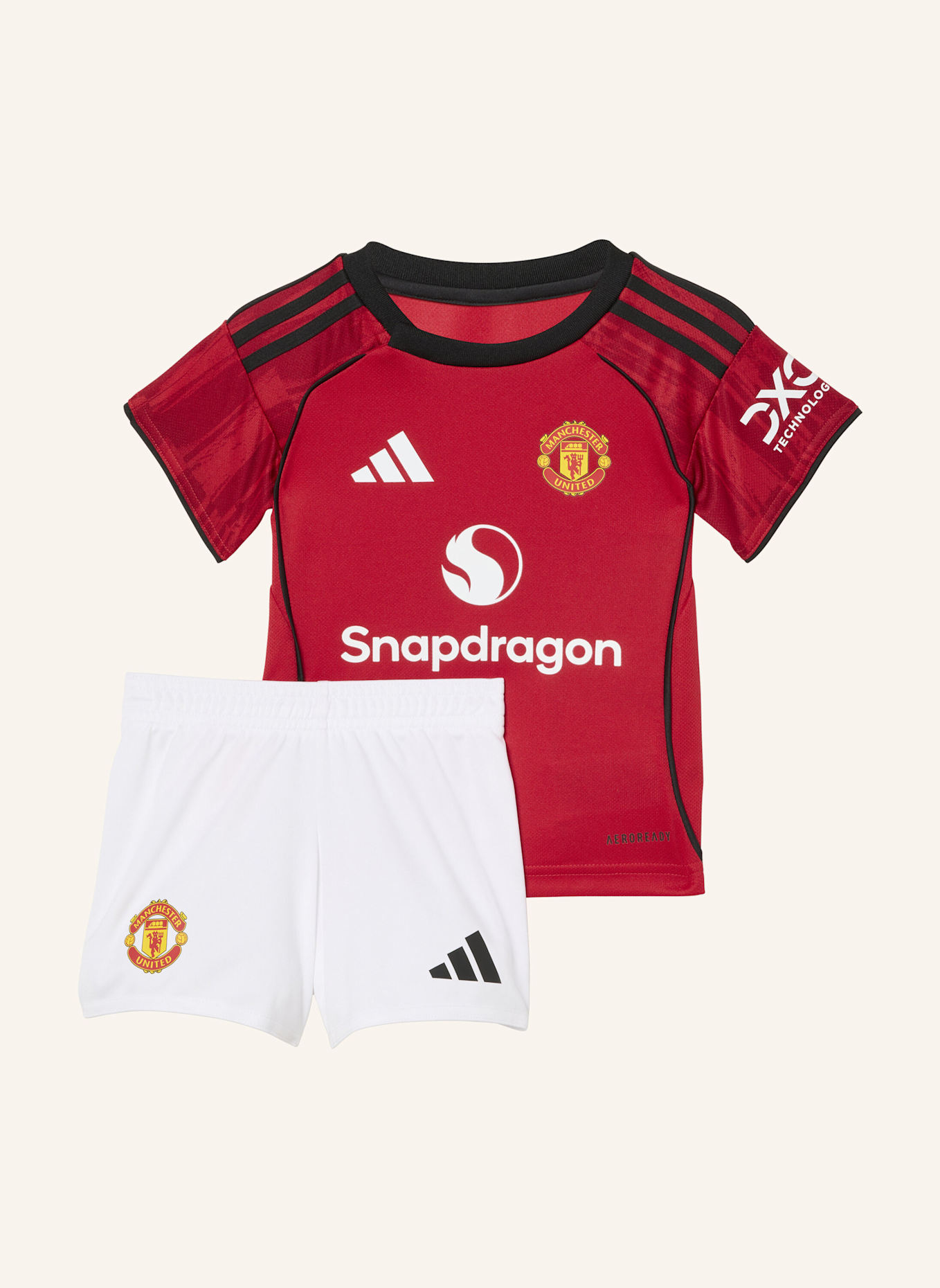 adidas MANCHESTER UNITED 25/26 MINI-HEIMAUSRÜSTUNG: ROT