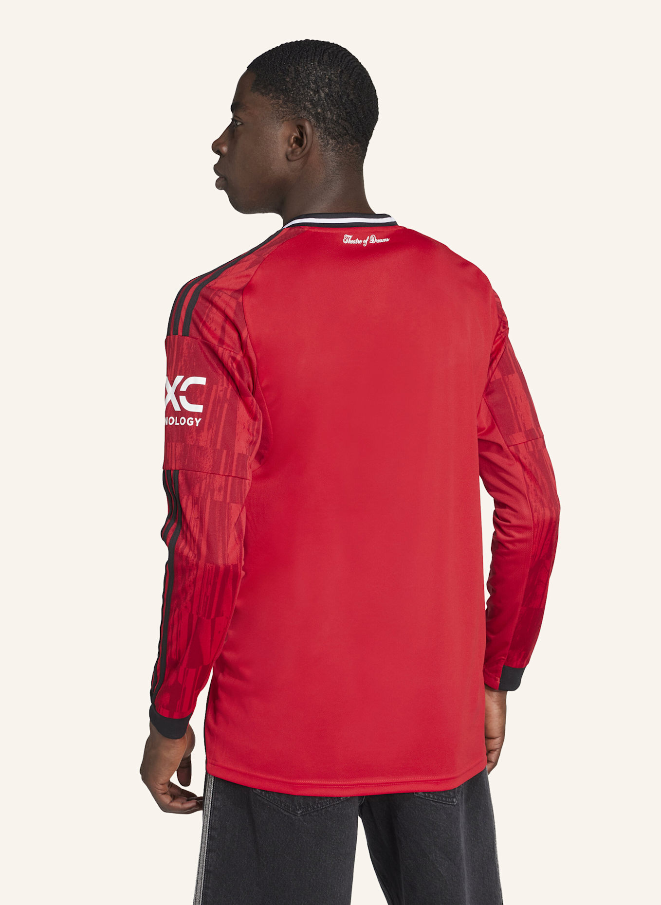 adidas MANCHESTER UNITED 25/26 LONG SLEEVE HEIMTRIKOT: ROT