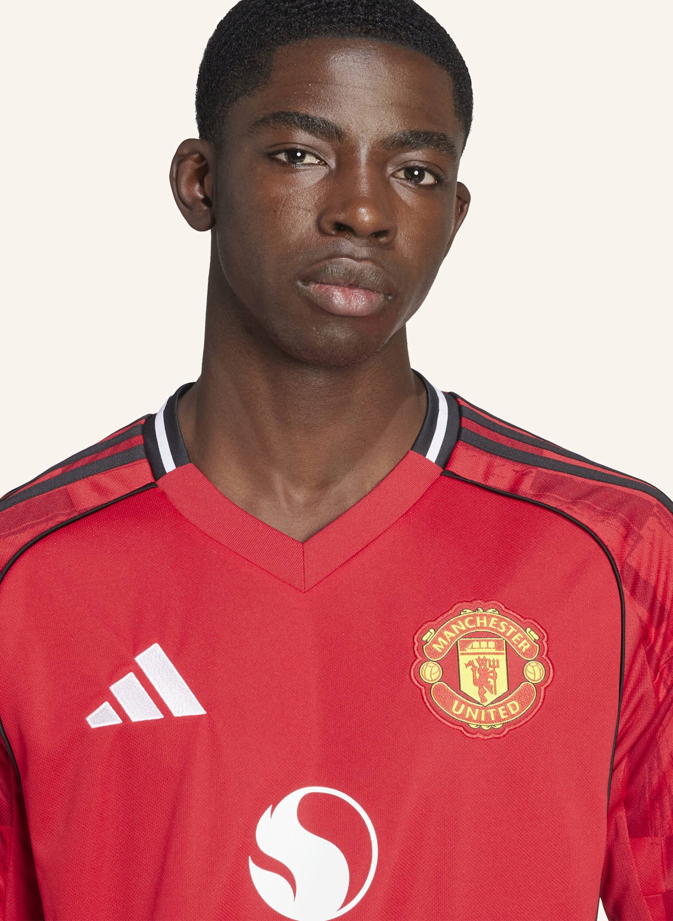 adidas MANCHESTER UNITED 25/26 LONG SLEEVE HEIMTRIKOT: ROT