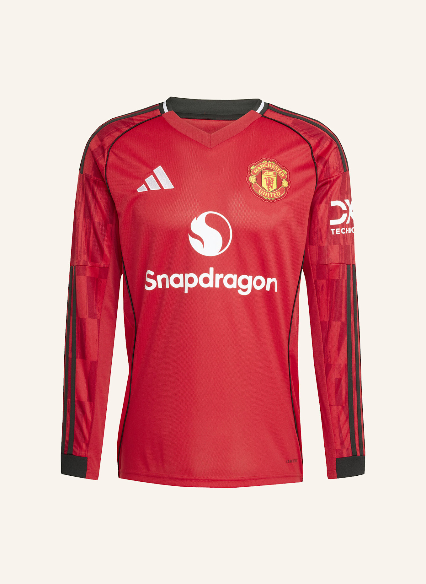 adidas MANCHESTER UNITED 25/26 LONG SLEEVE HEIMTRIKOT: ROT