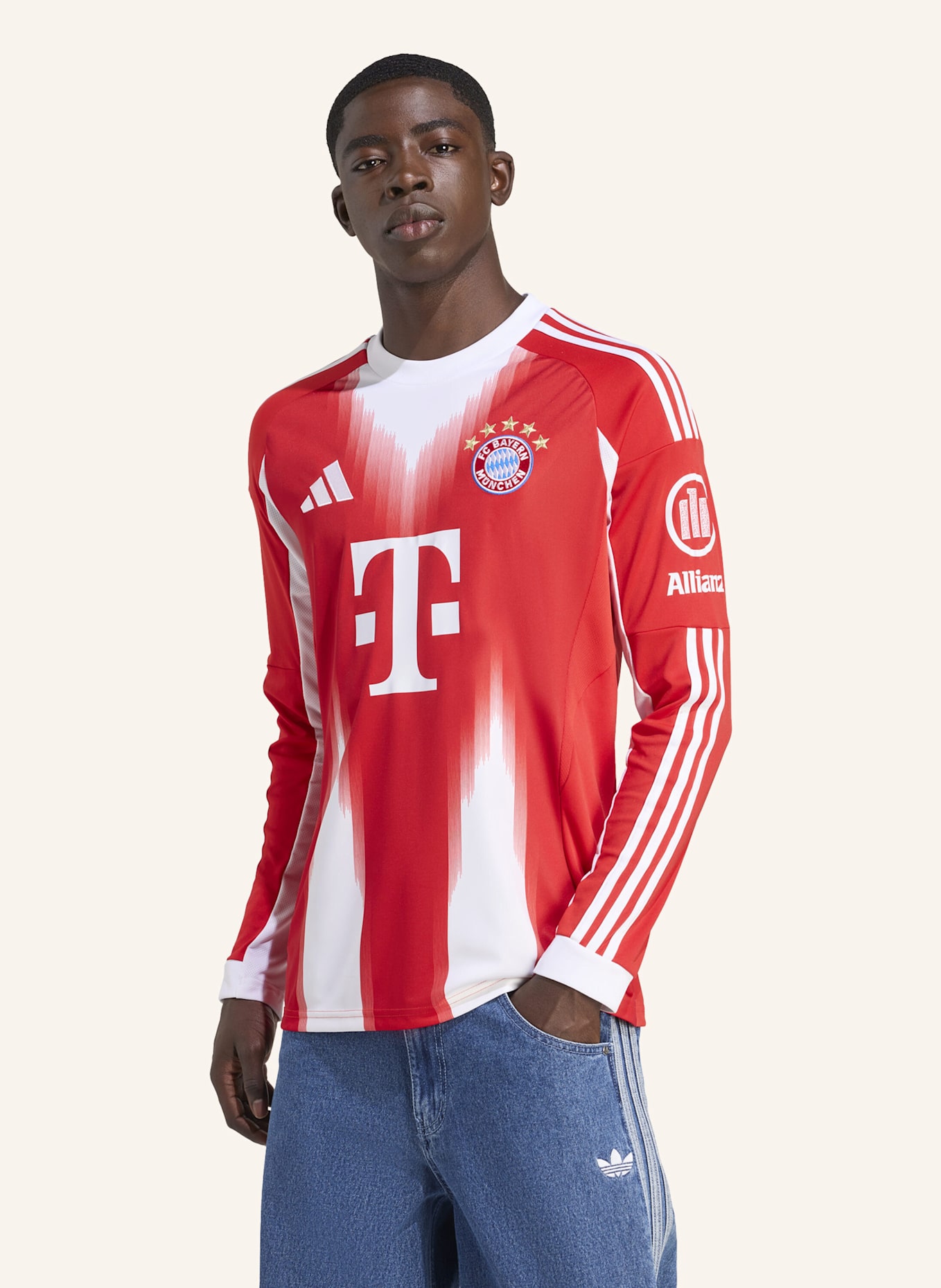 adidas FC BAYERN MÜNCHEN 25/26 LONG SLEEVE HEIMTRIKOT: ROT