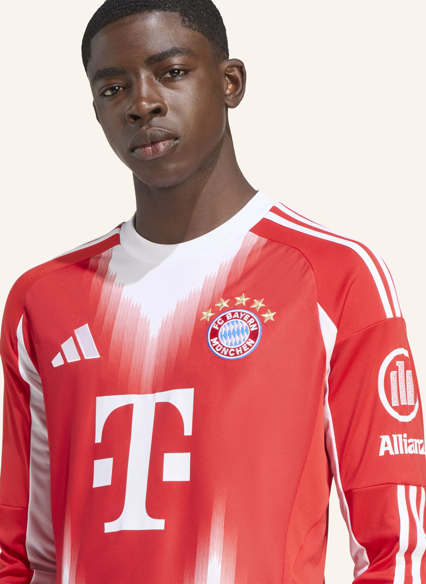 adidas FC BAYERN MÜNCHEN 25/26 LONG SLEEVE HEIMTRIKOT: ROT