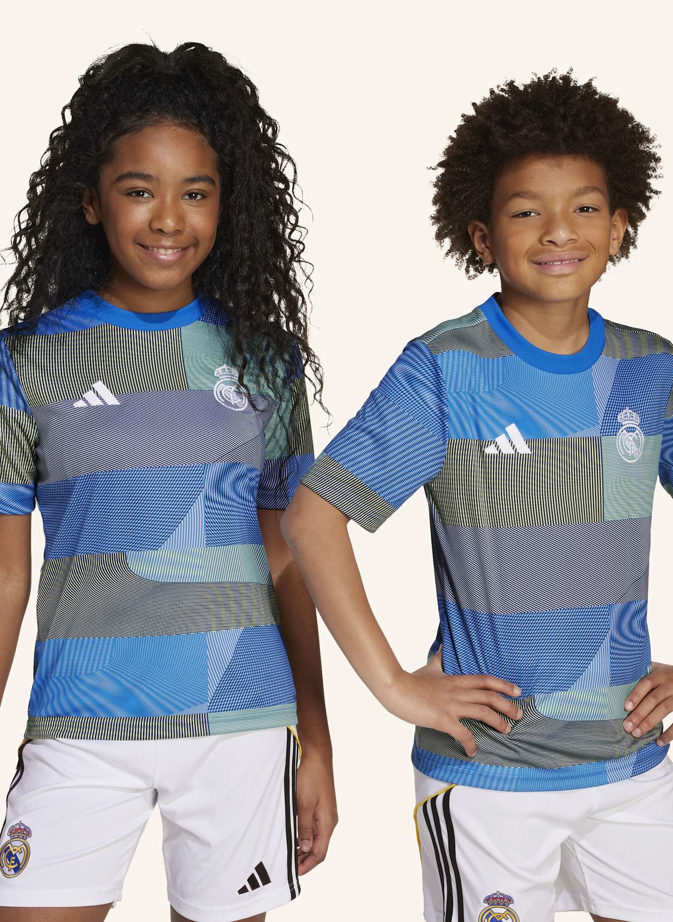 adidas REAL MADRID 25/26 KIDS PRE-MATCH SHIRT: BLAU