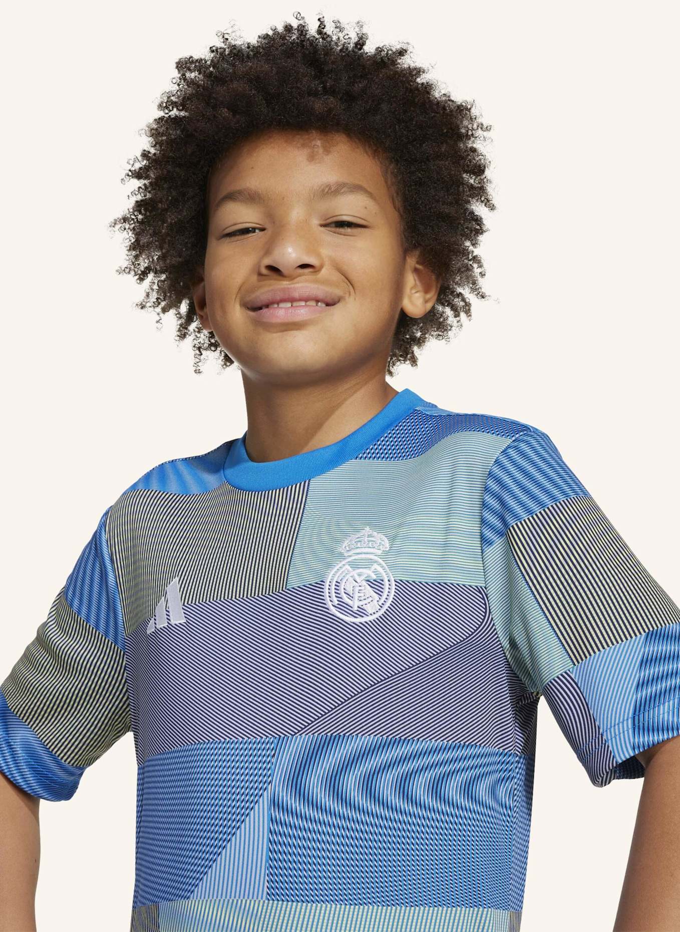 adidas REAL MADRID 25/26 KIDS PRE-MATCH SHIRT: BLAU