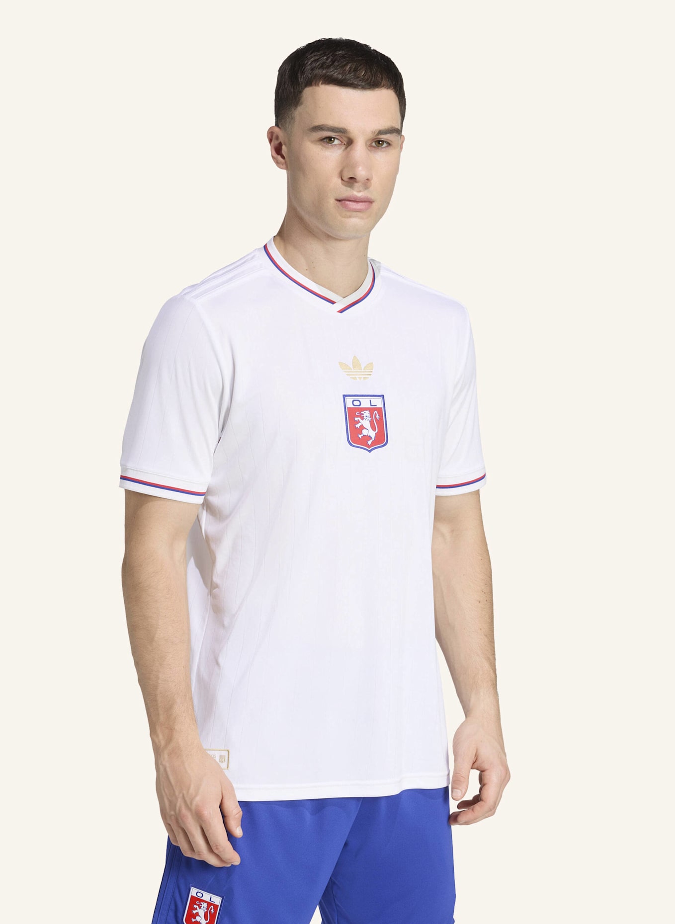 adidas OLYMPIQUE LYONNAIS JUBILÄUMSJERSEY: WEISS