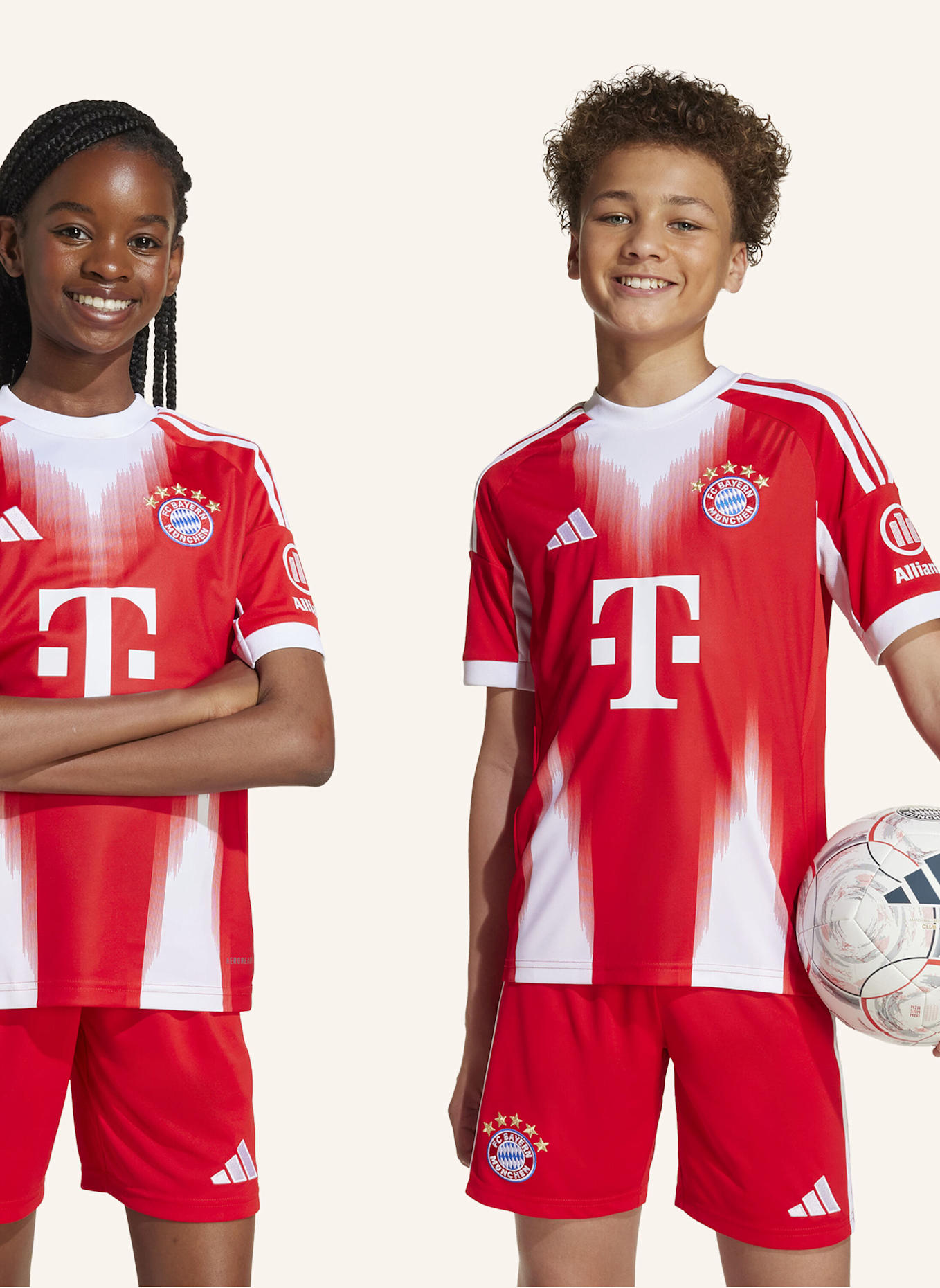 adidas FC BAYERN MÜNCHEN 25/26 KIDS HEIMTRIKOT: ROT