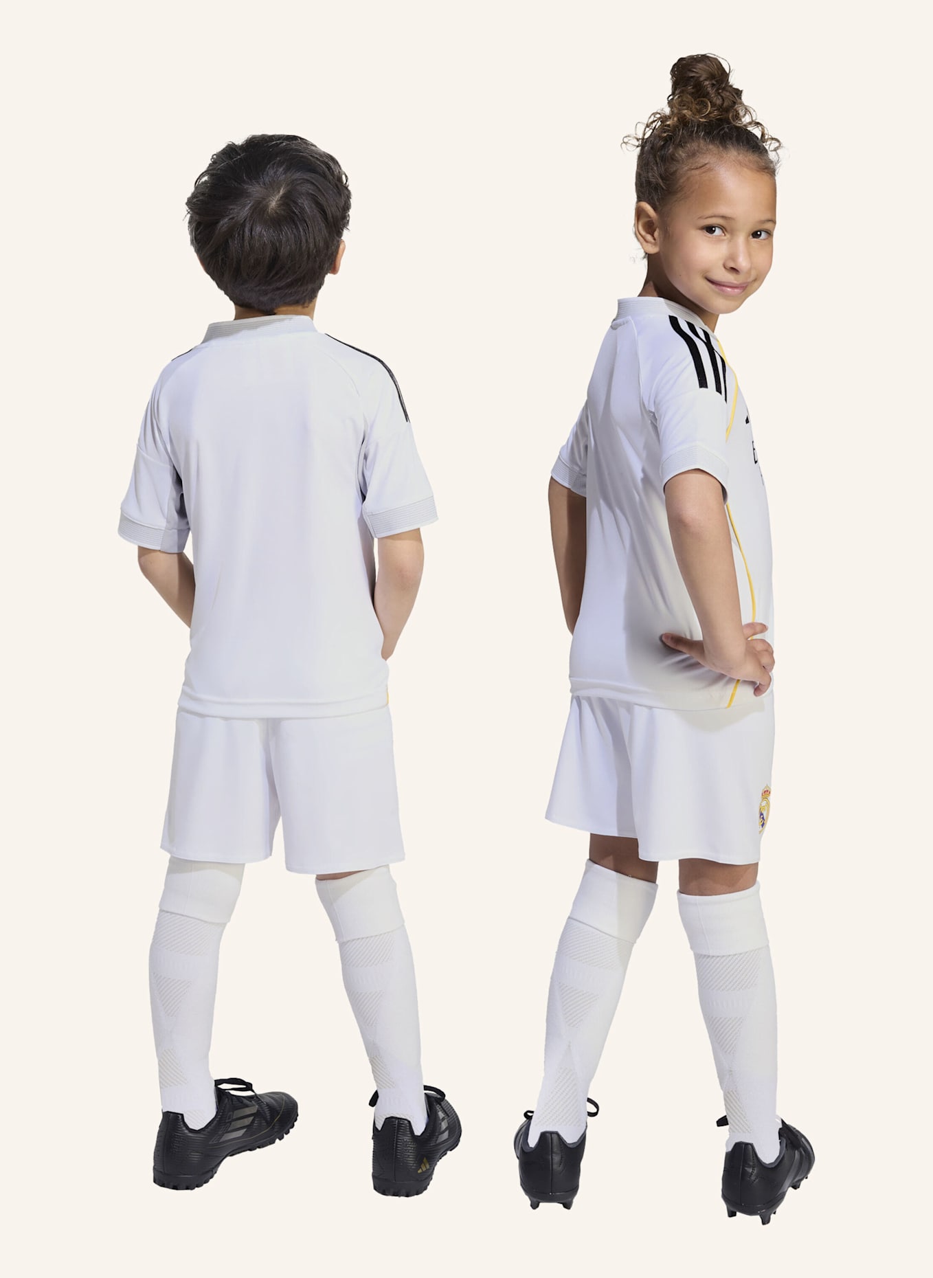 adidas REAL MADRID 25/26 HEIM MINI-AUSRÜSTUNG KINDER: WEISS