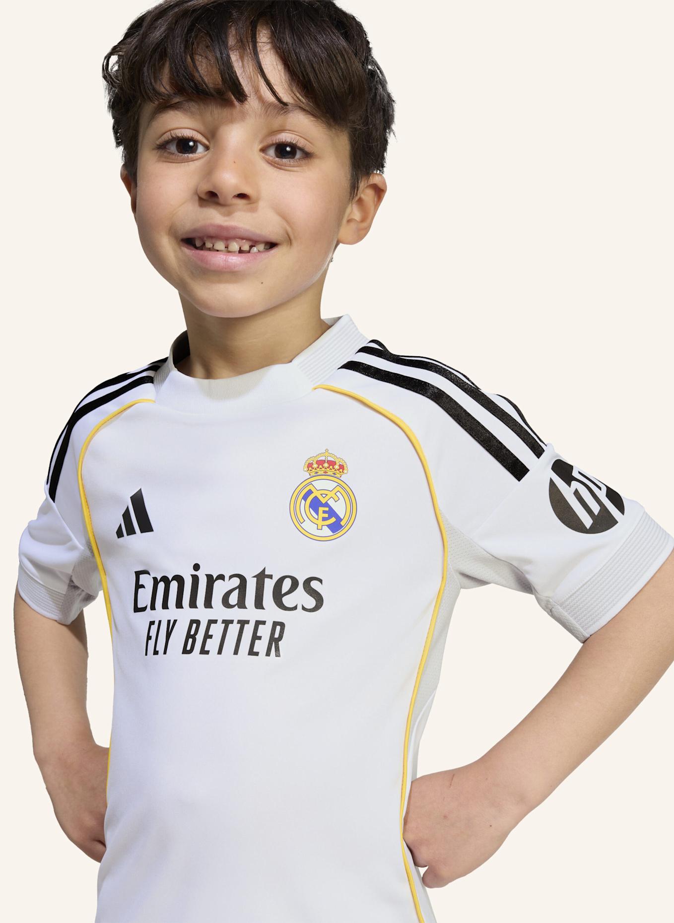 adidas REAL MADRID 25/26 HEIM MINI-AUSRÜSTUNG KINDER: WEISS