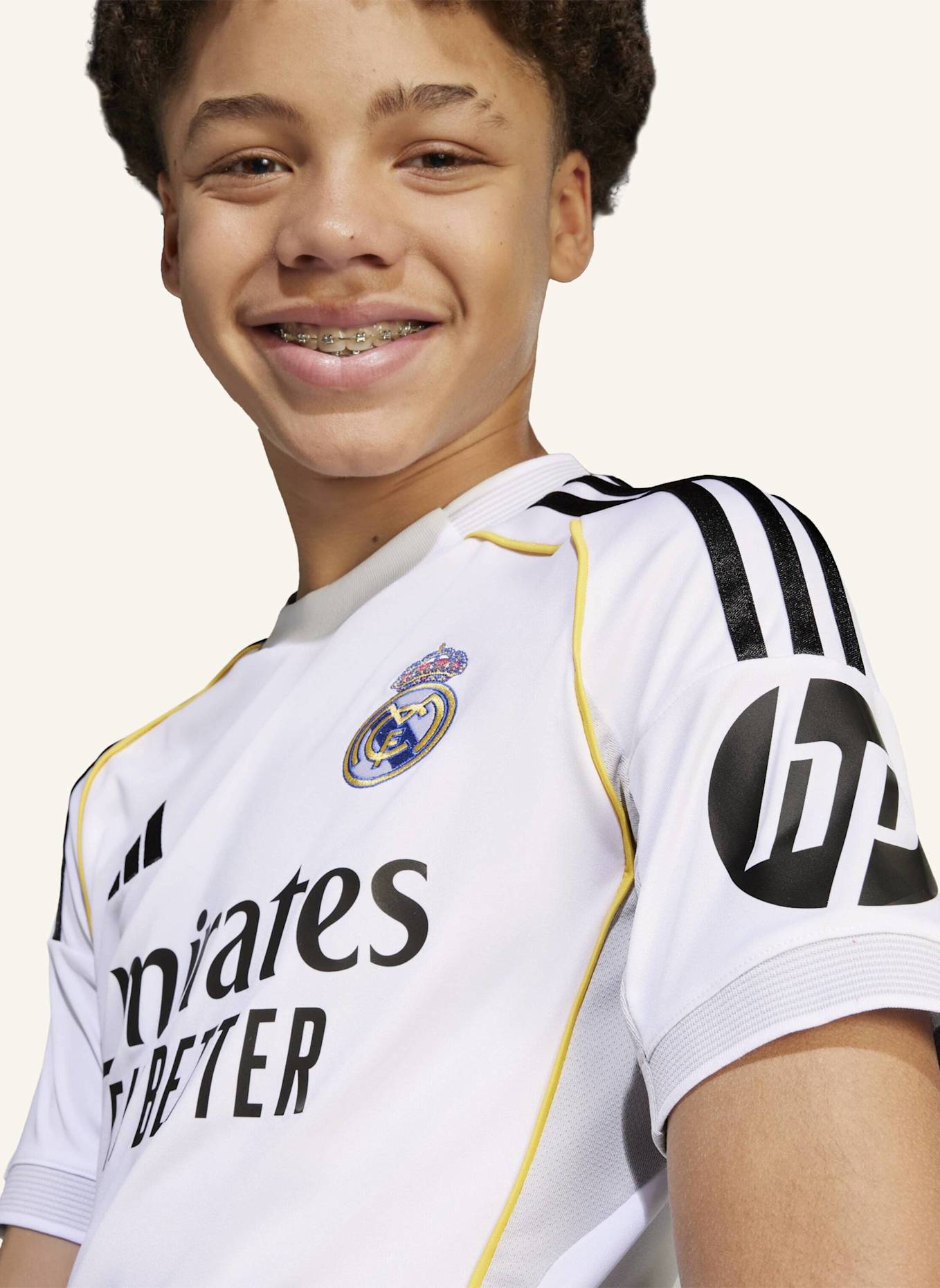 adidas REAL MADRID 25/26 KIDS HEIMTRIKOT: WEISS