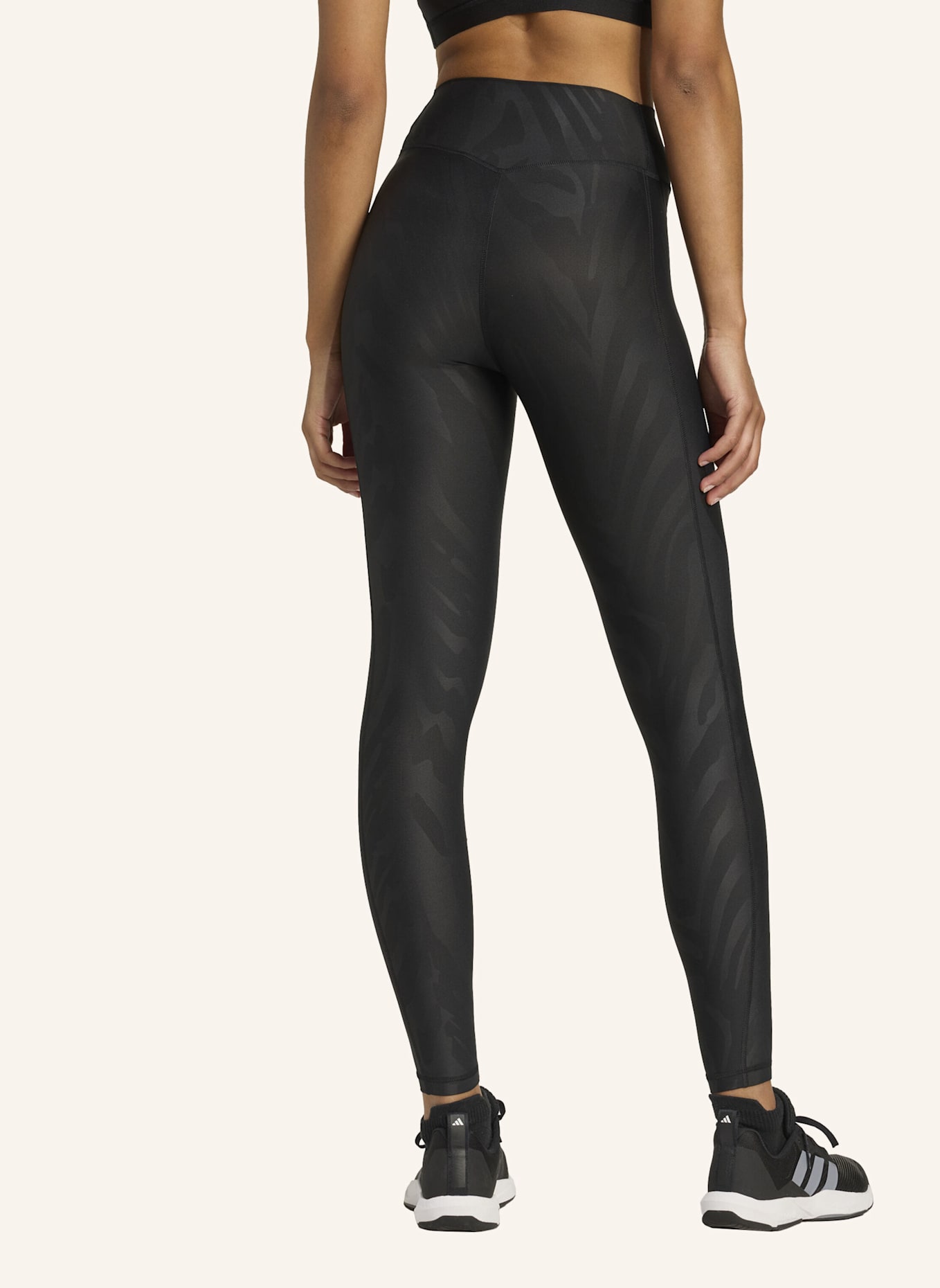 adidas OPTIME AOP FULL-LENGTH LEGGINGS: SCHWARZ