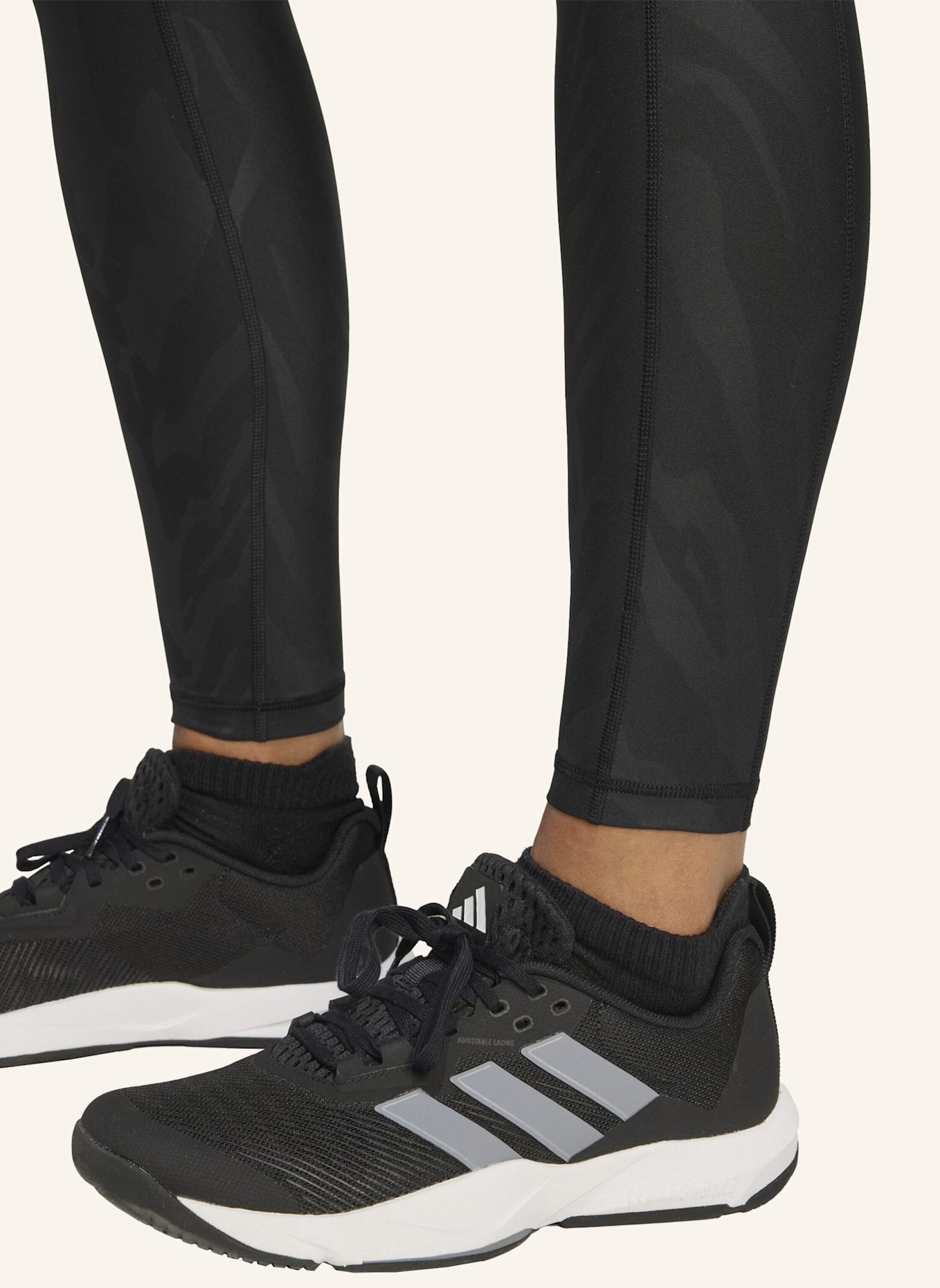 adidas OPTIME AOP FULL-LENGTH LEGGINGS: SCHWARZ