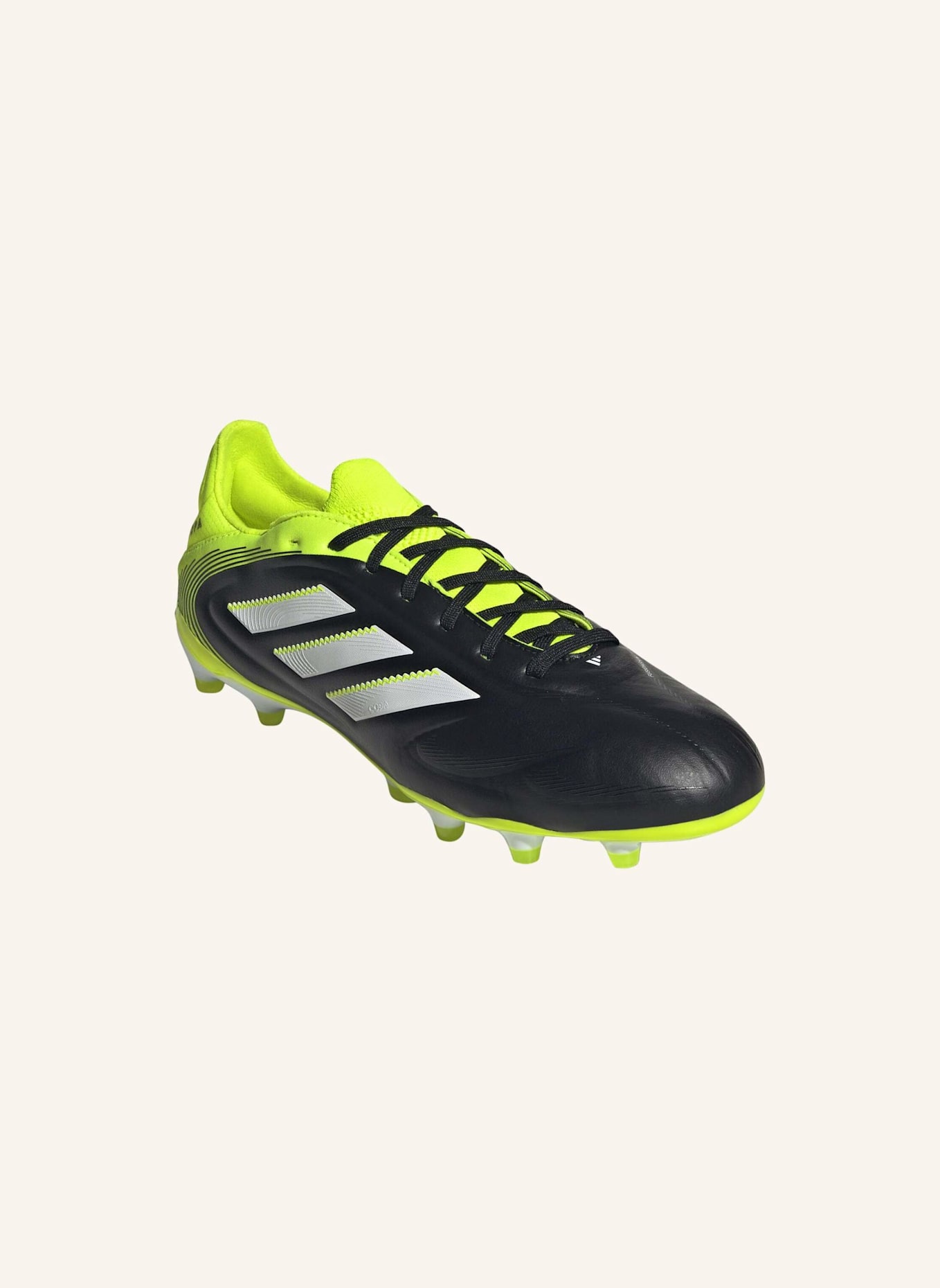 adidas COPA PURE 3 PRO FESTE BÖDEN FUSSBALLSCHUHE: SCHWARZ/ WEISS/ GELB