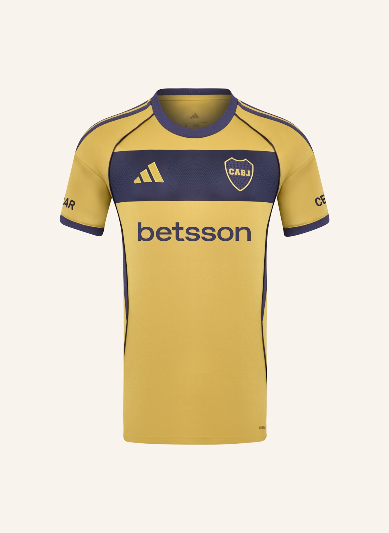 adidas BOCA JUNIORS 25/26 AUSWÄRTSTRIKOT: BEIGE/ BLAU