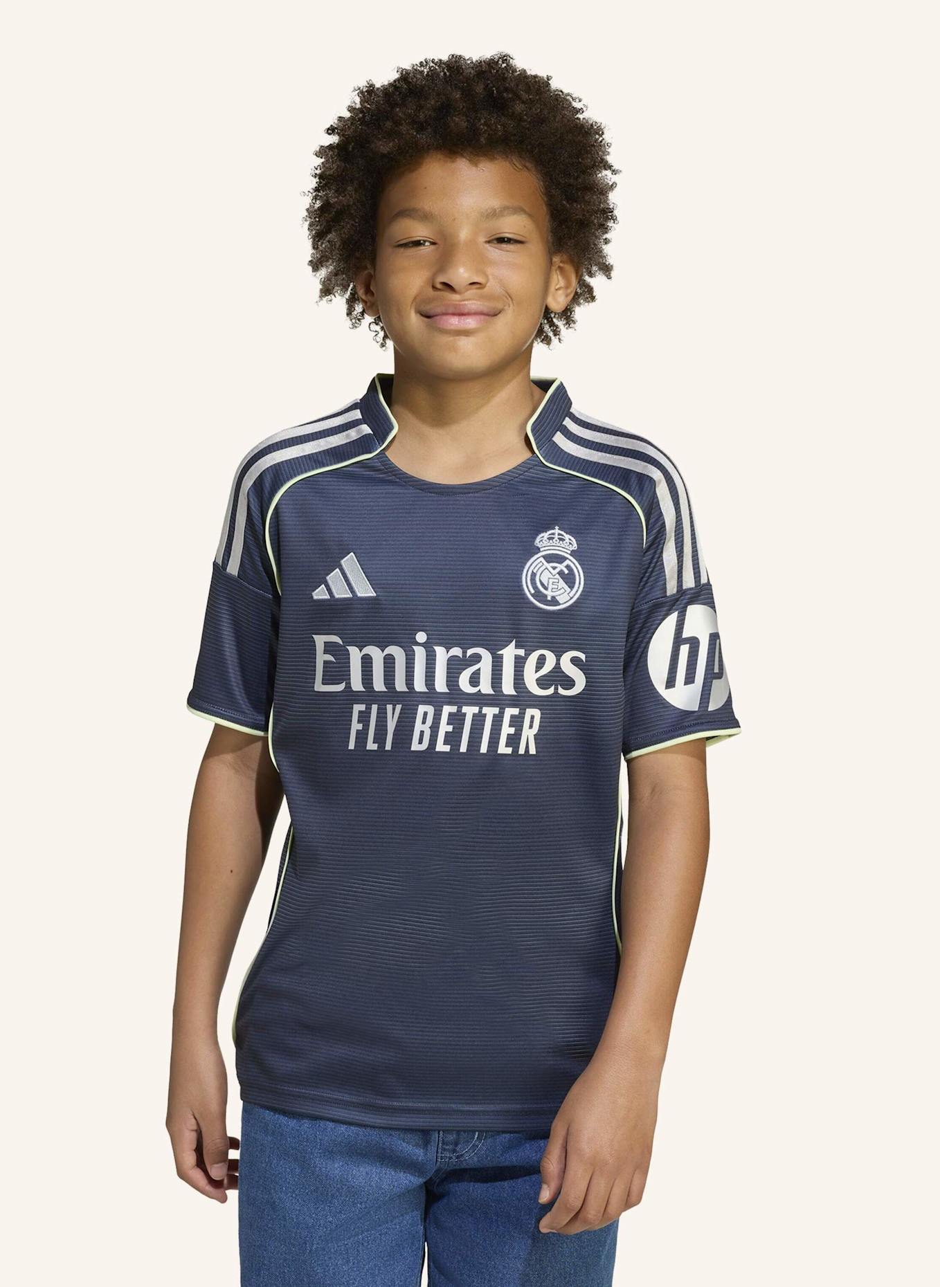 adidas REAL MADRID 25/26 KIDS AUSWÄRTSTRIKOT: BLAU