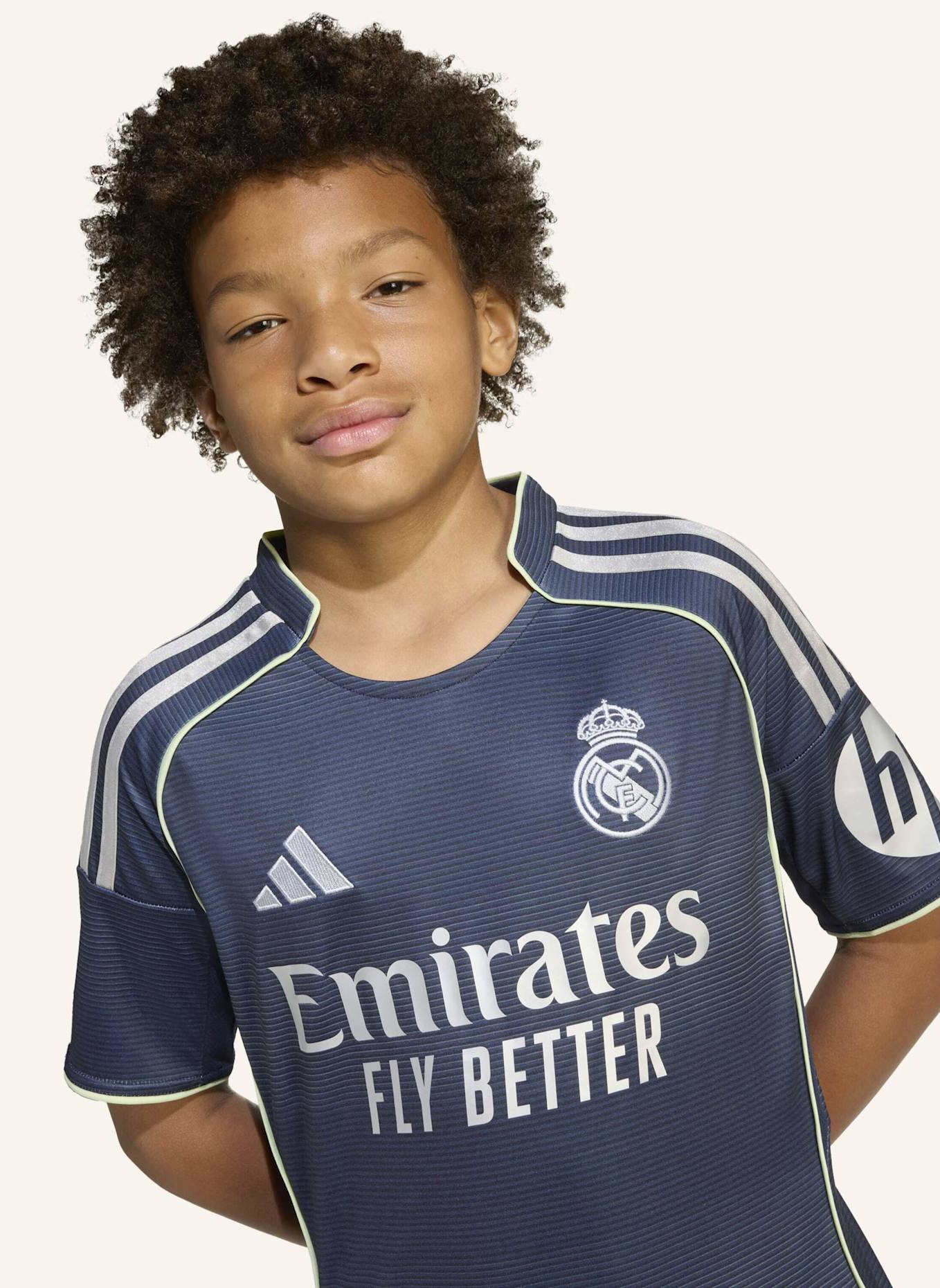 adidas REAL MADRID 25/26 KIDS AUSWÄRTSTRIKOT: BLAU