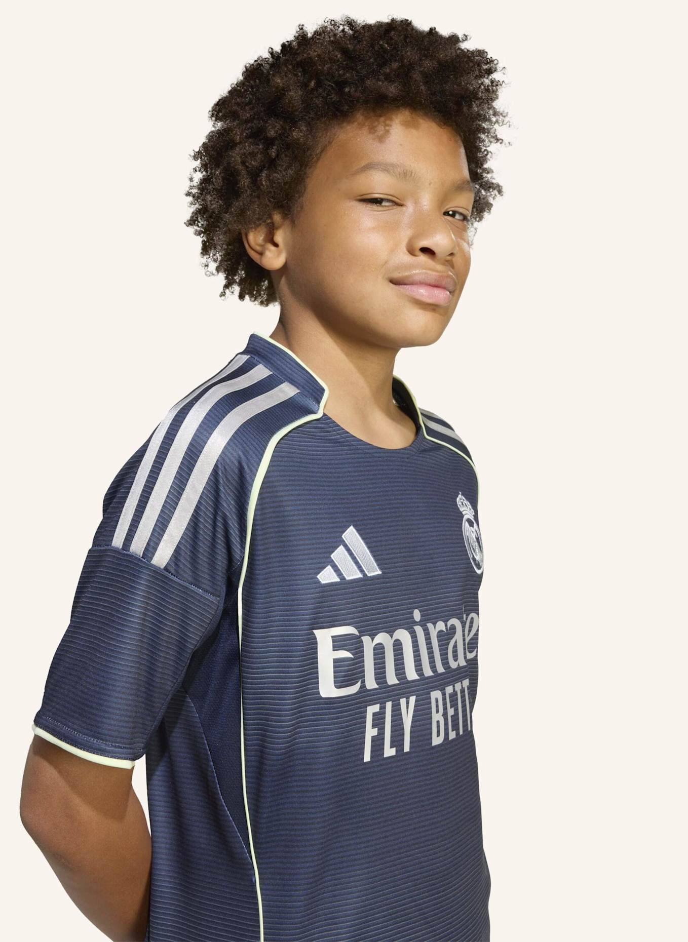 adidas REAL MADRID 25/26 KIDS AUSWÄRTSTRIKOT: BLAU