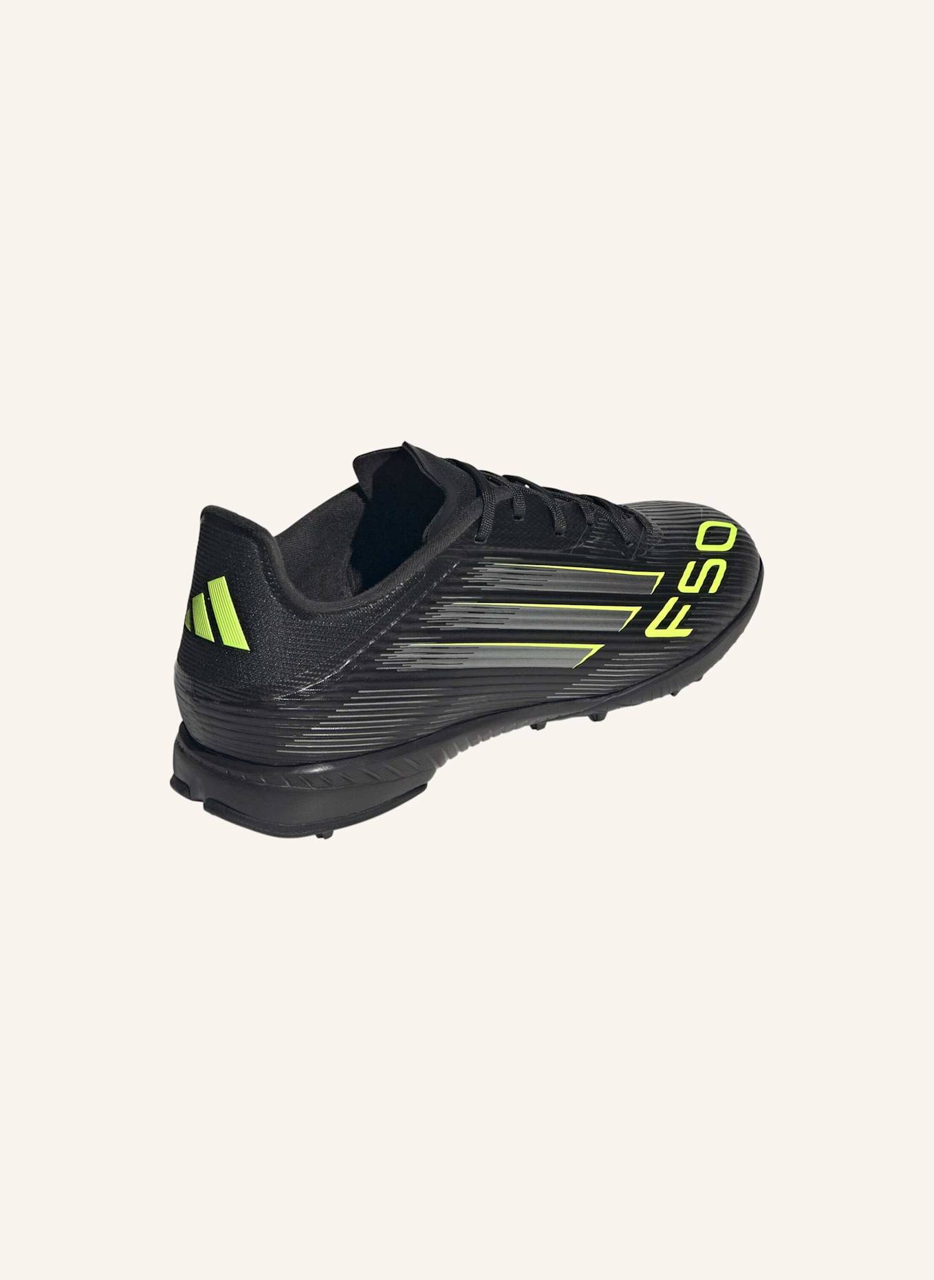 adidas F50 LEAGUE FUSSBALLSCHUH FÜR KUNSTRASEN: SCHWARZ/ GRAU/ GELB
