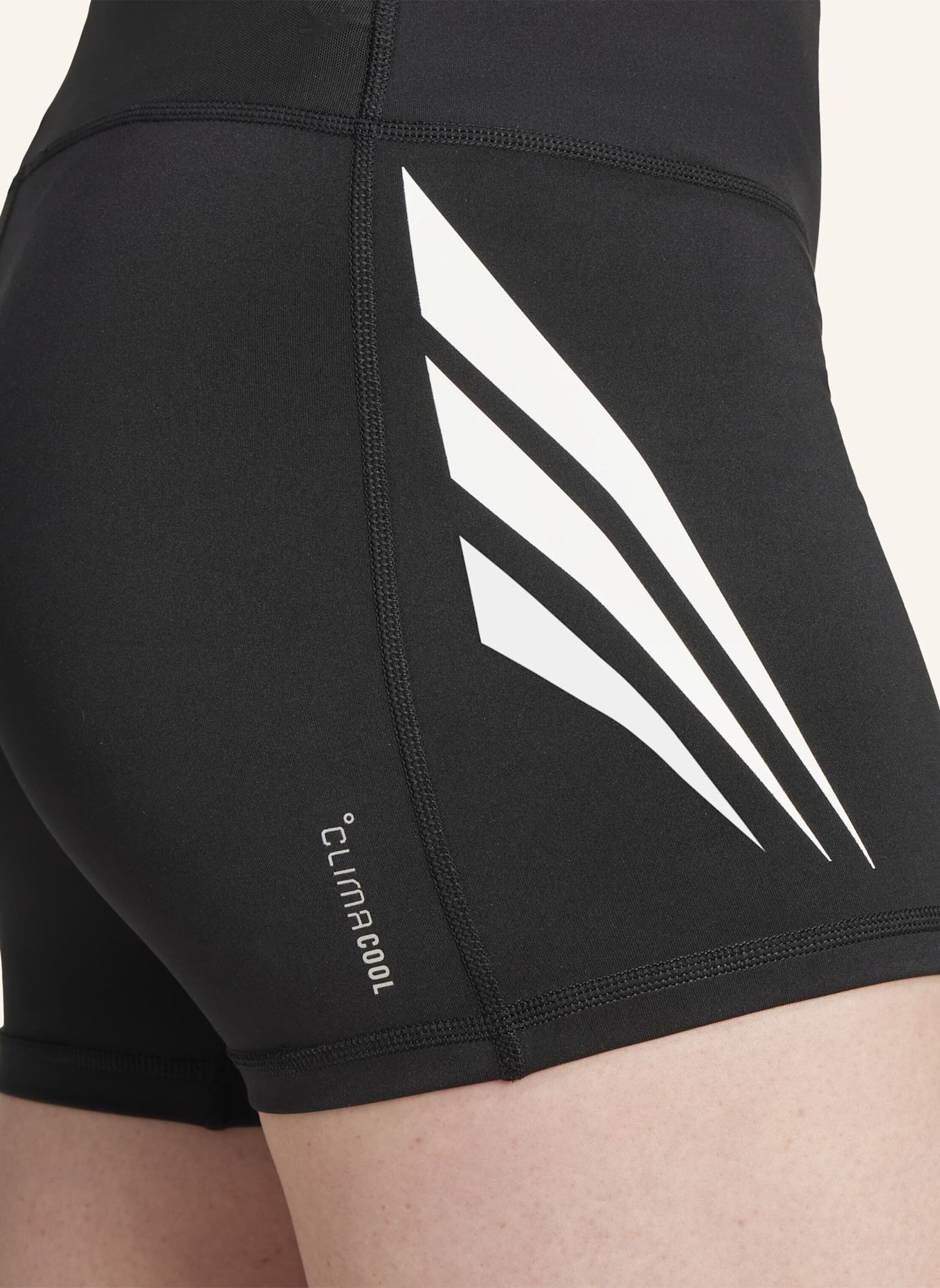 adidas ADIZERO ARCHIVE RUNNING KURZE LAUFLEGGINGS: SCHWARZ