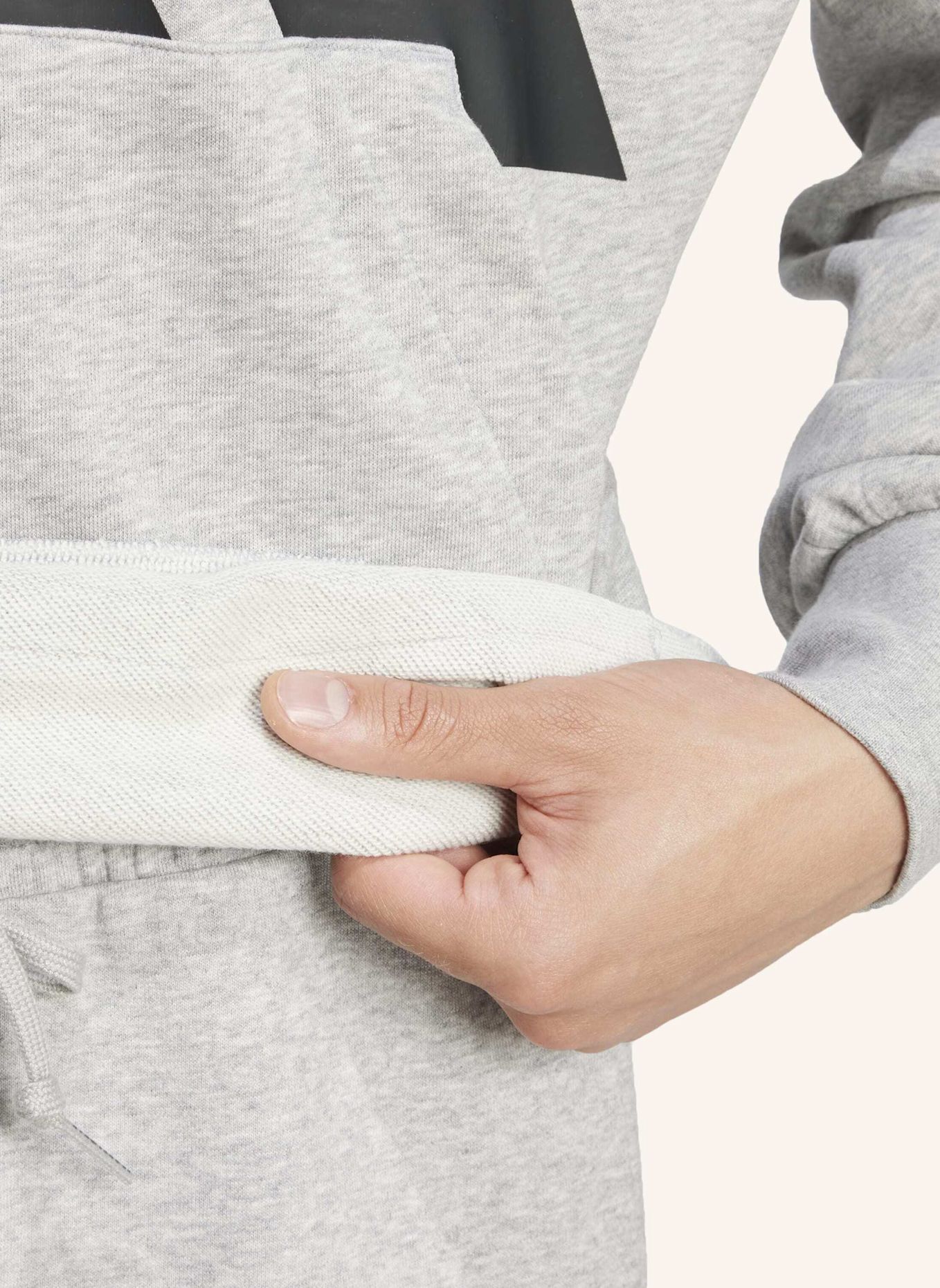 adidas ESSENTIALS BIG LOGO FRENCH TERRY HOODIE: SCHWARZ