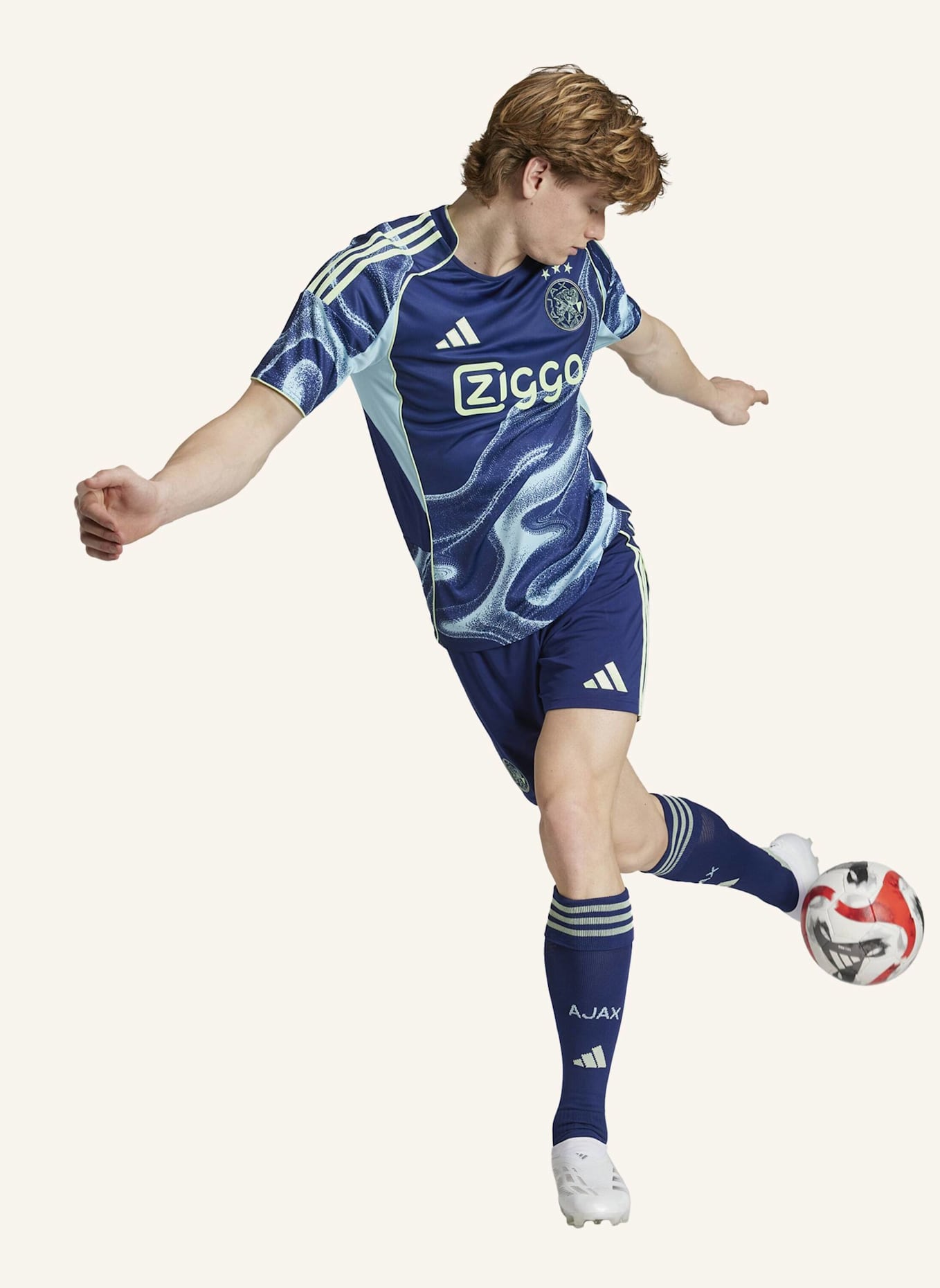 adidas AJAX AMSTERDAM 25/26 AUSWÄRTSTRIKOT: BLAU