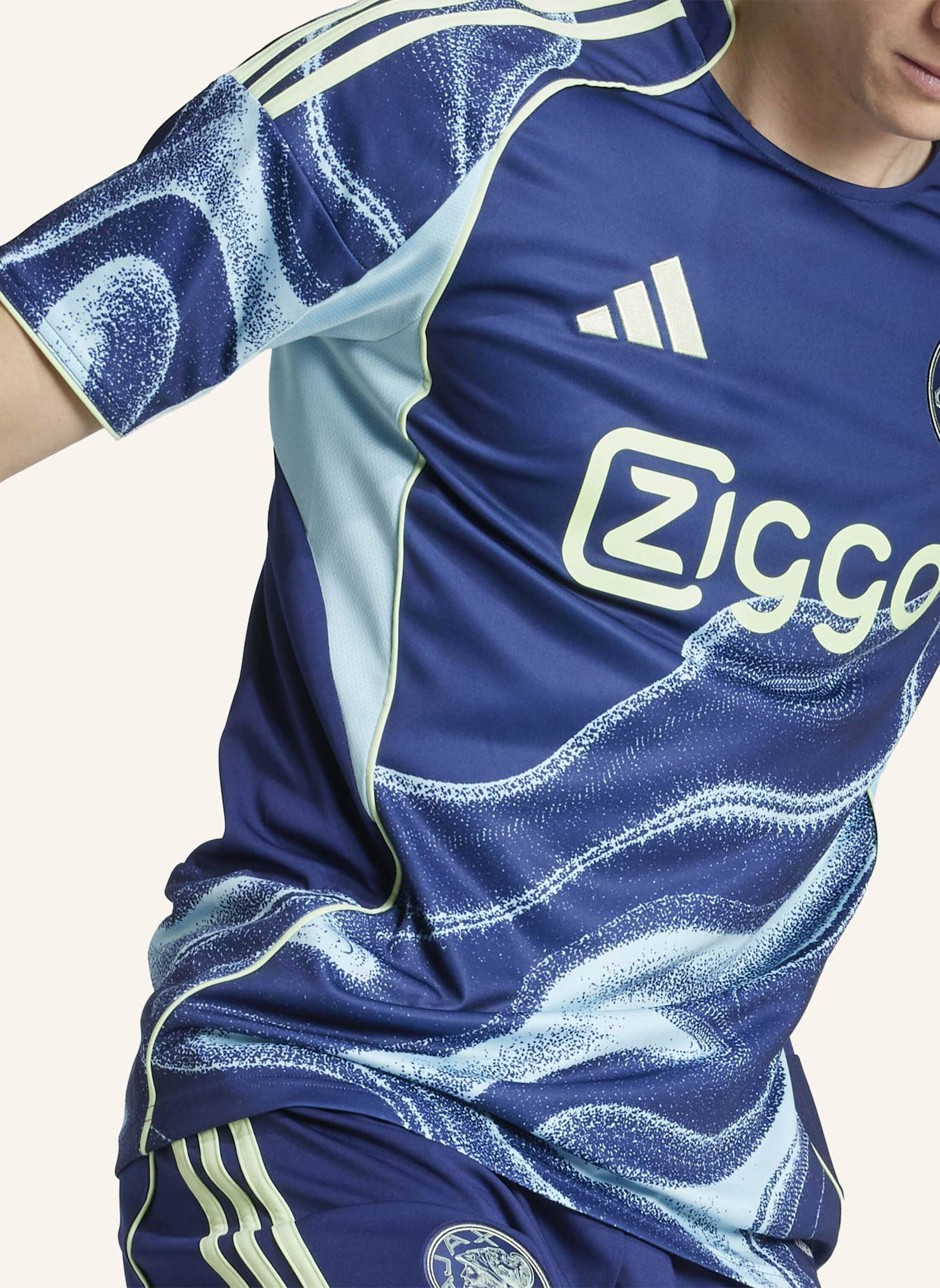 adidas AJAX AMSTERDAM 25/26 AUSWÄRTSTRIKOT: BLAU