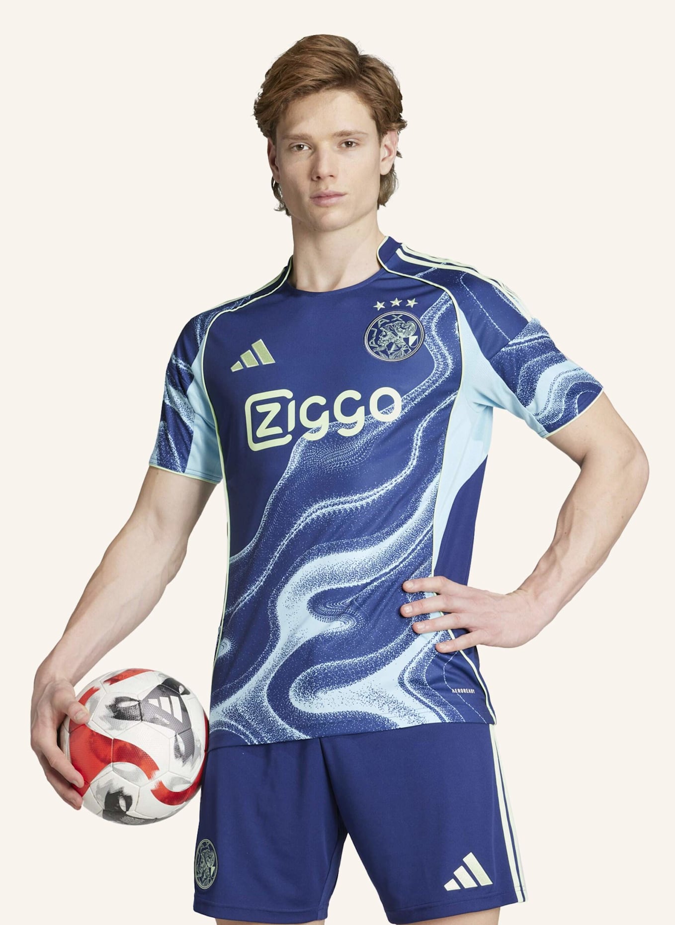 adidas AJAX AMSTERDAM 25/26 AUSWÄRTSTRIKOT: BLAU