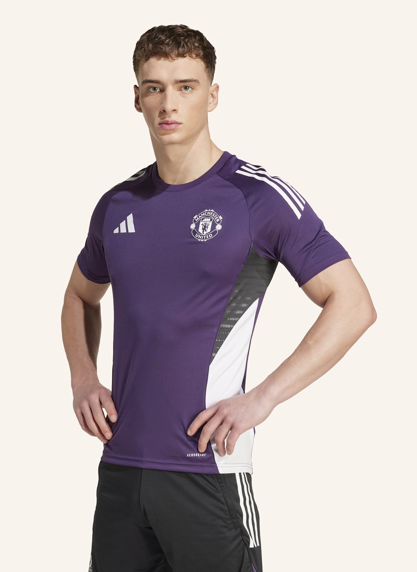 adidas MANCHESTER UNITED TIRO 25 COMPETITION TRAININGSTRIKOT: WEISS/ SCHWARZ