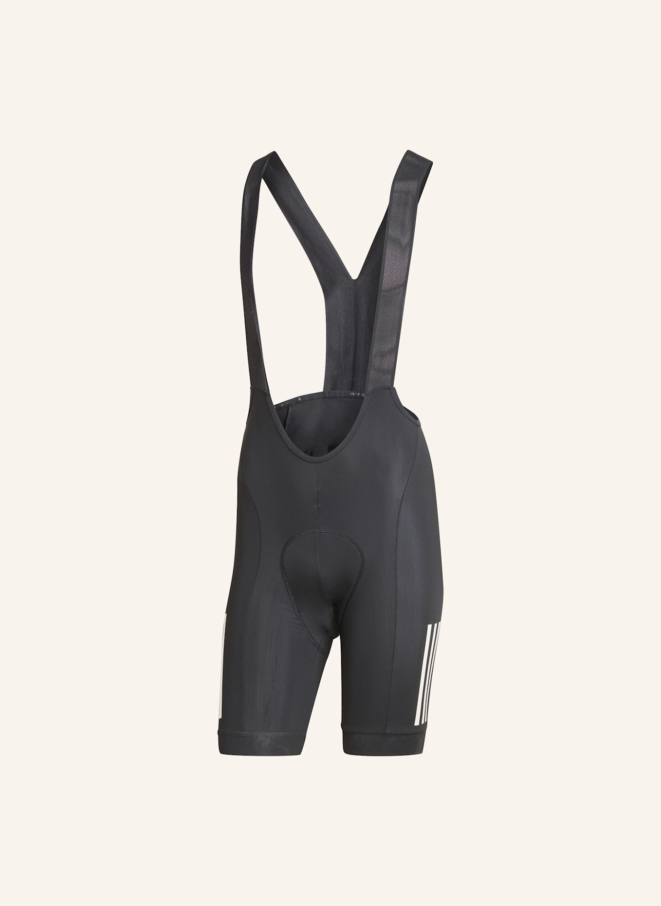 adidas ESSENTIALS 3-STREIFEN PADDED CYCLING TRÄGERSHORTS: SCHWARZ