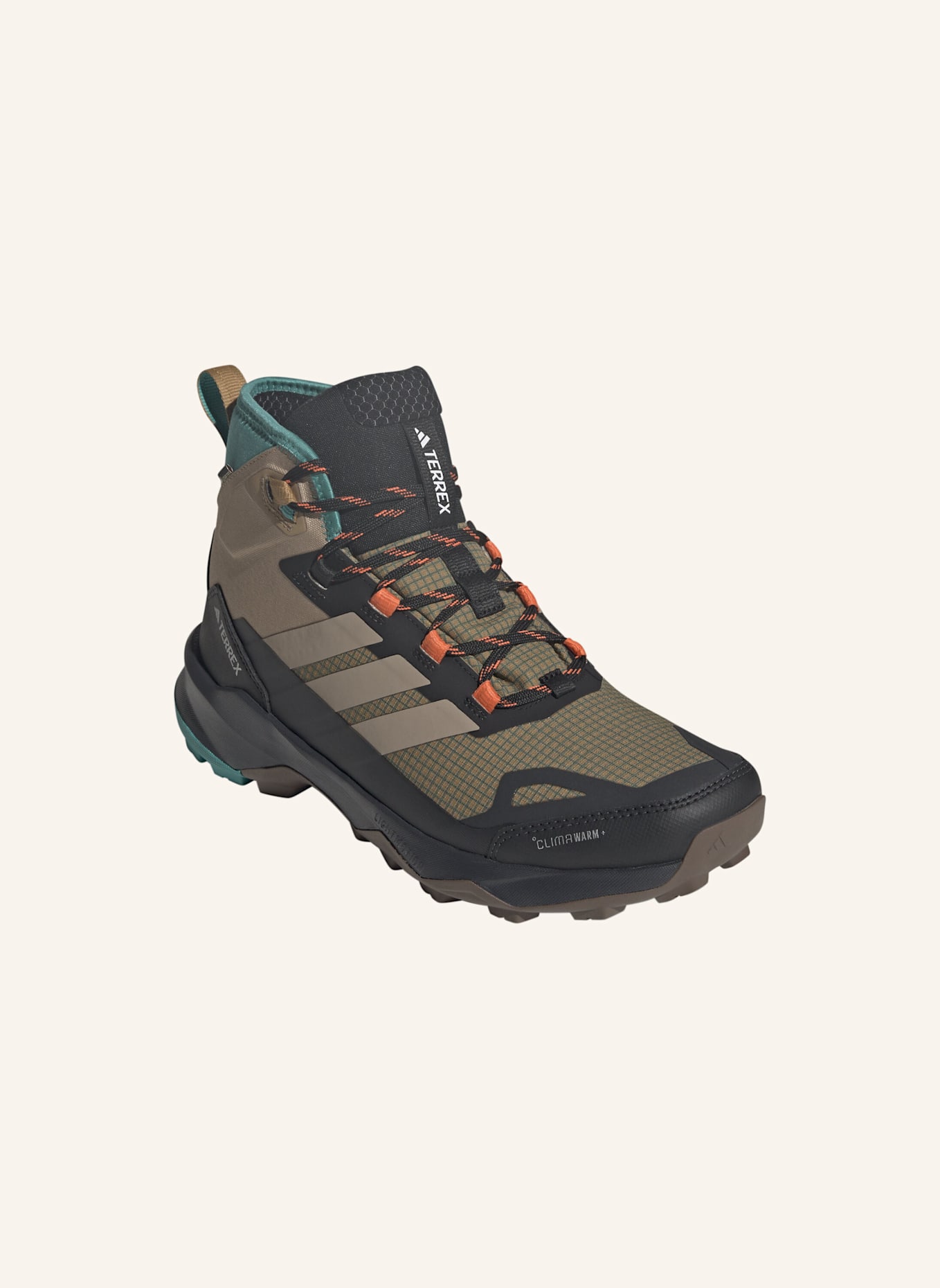 adidas TERREX Wanderschuhe SKYCHASER AX5 MID GTX CLIMAWARM+: BRAUN/ BEIGE/ TÜRKIS