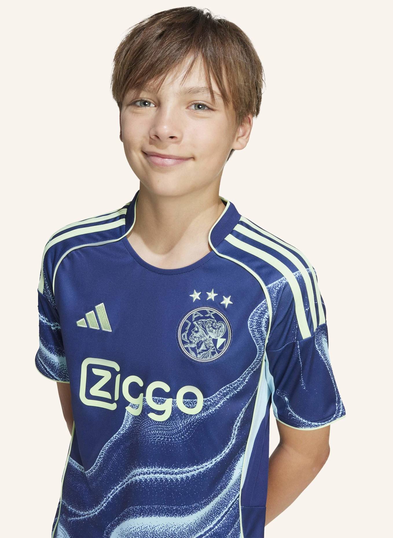 adidas AJAX AMSTERDAM 25/26 AUSWÄRTSTRIKOT: BLAU