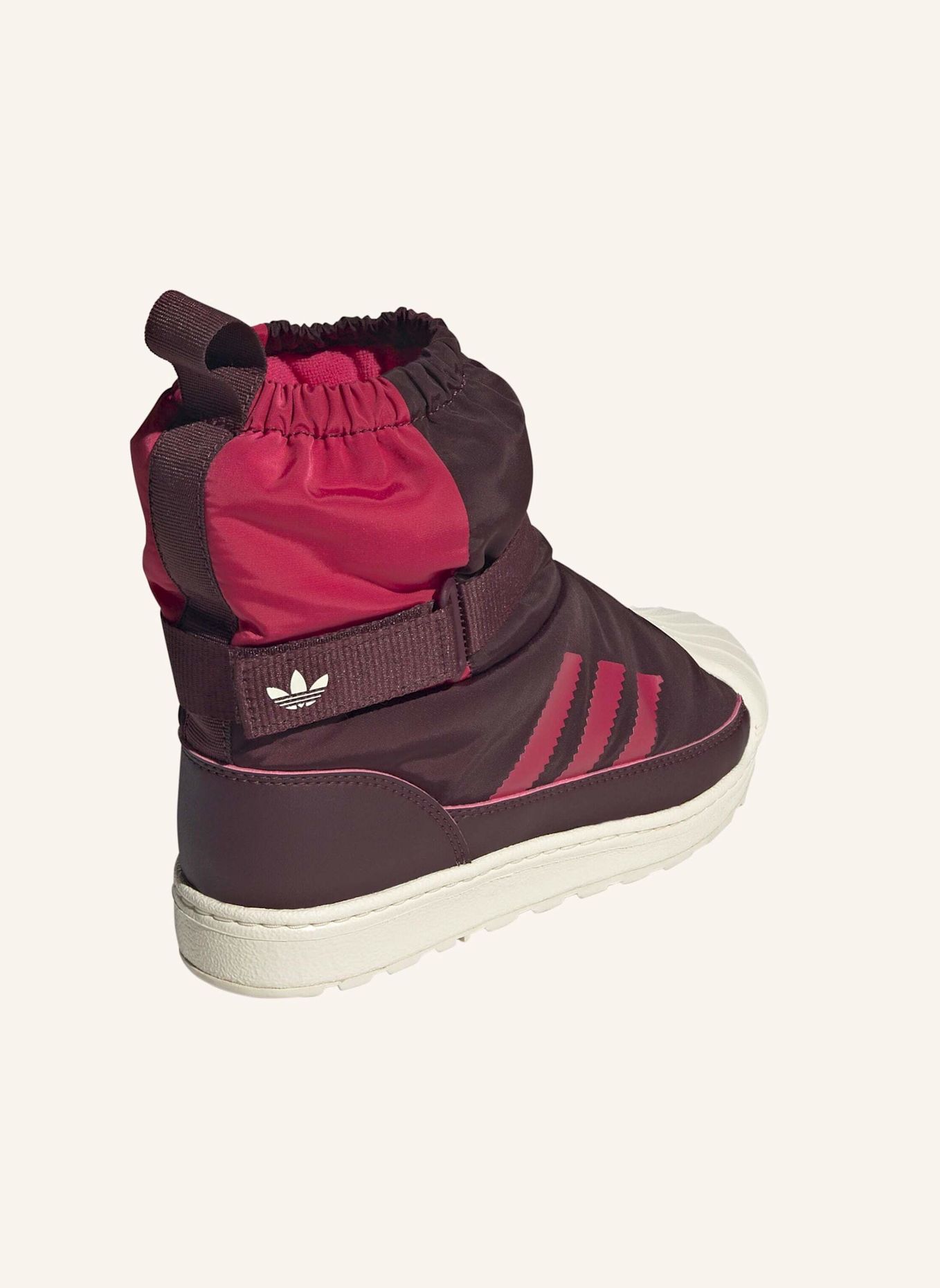 adidas Originals SUPERSTAR 360 WINTERIZED STIEFEL FÜR KINDER: DUNKELROT/ CREME/ FUCHSIA