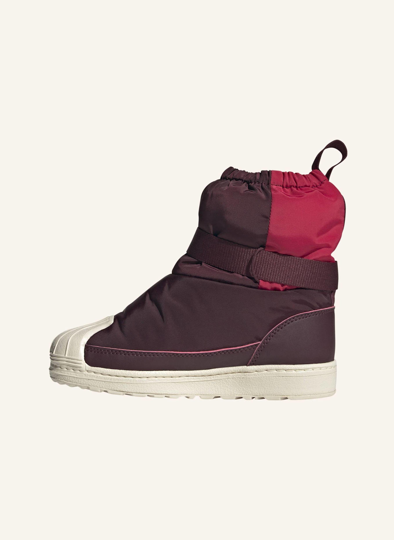 adidas Originals SUPERSTAR 360 WINTERIZED STIEFEL FÜR KINDER: DUNKELROT/ CREME/ FUCHSIA