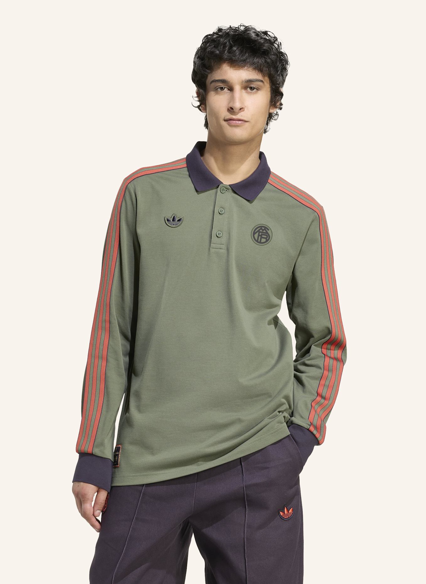 adidas Originals FC BAYERN MÜNCHEN TERRACE ICONS LANGÄRMELIGES POLOSHIRT: GRÜN