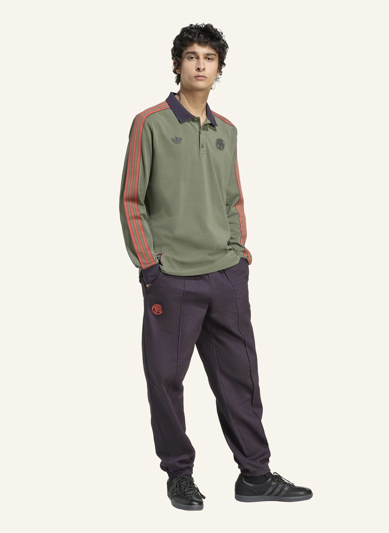 adidas Originals FC BAYERN MÜNCHEN TERRACE ICONS LANGÄRMELIGES POLOSHIRT: GRÜN