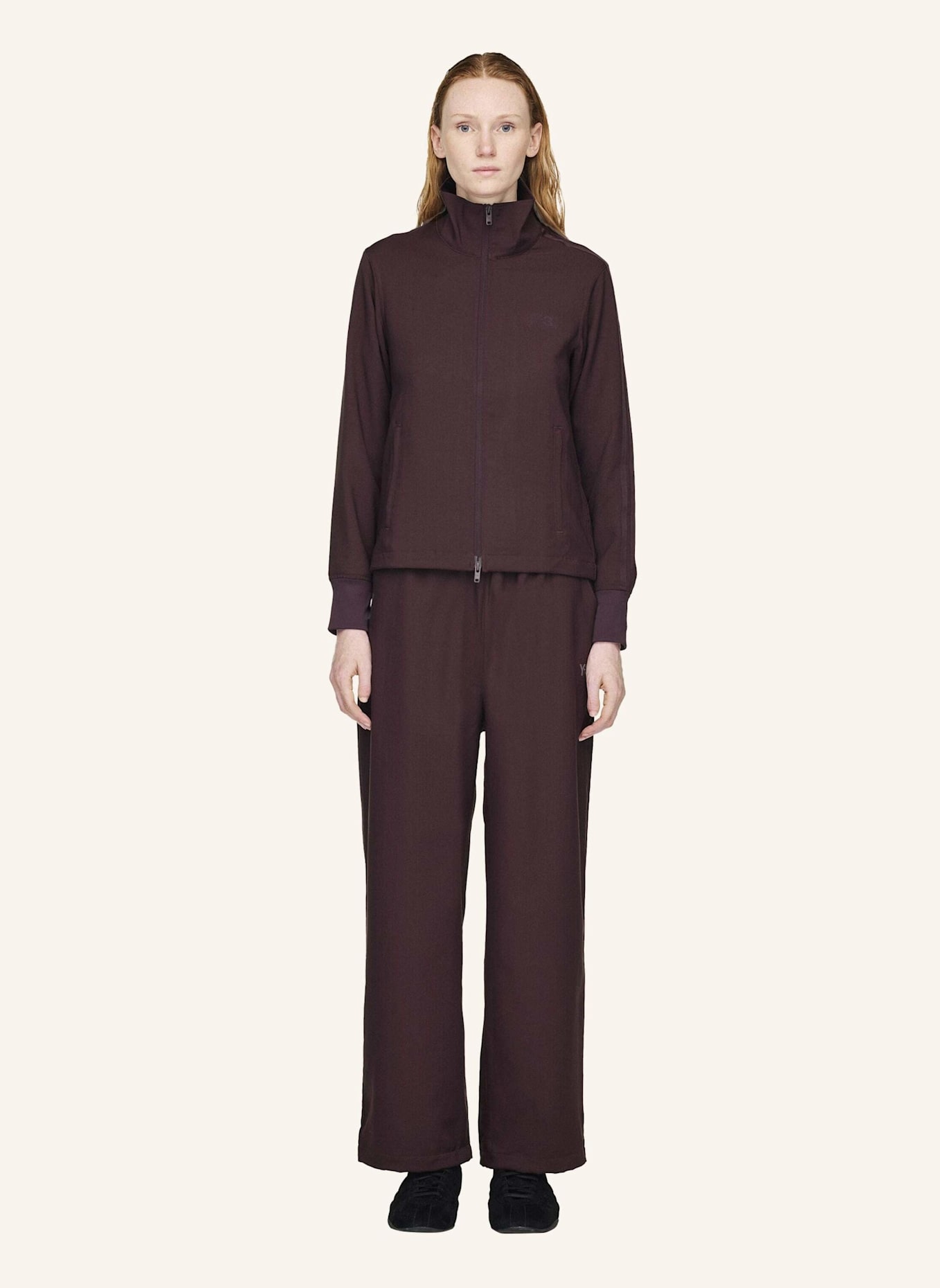 Y-3 Y-3 3-STREIFEN TRAININGSHOSE: ROT