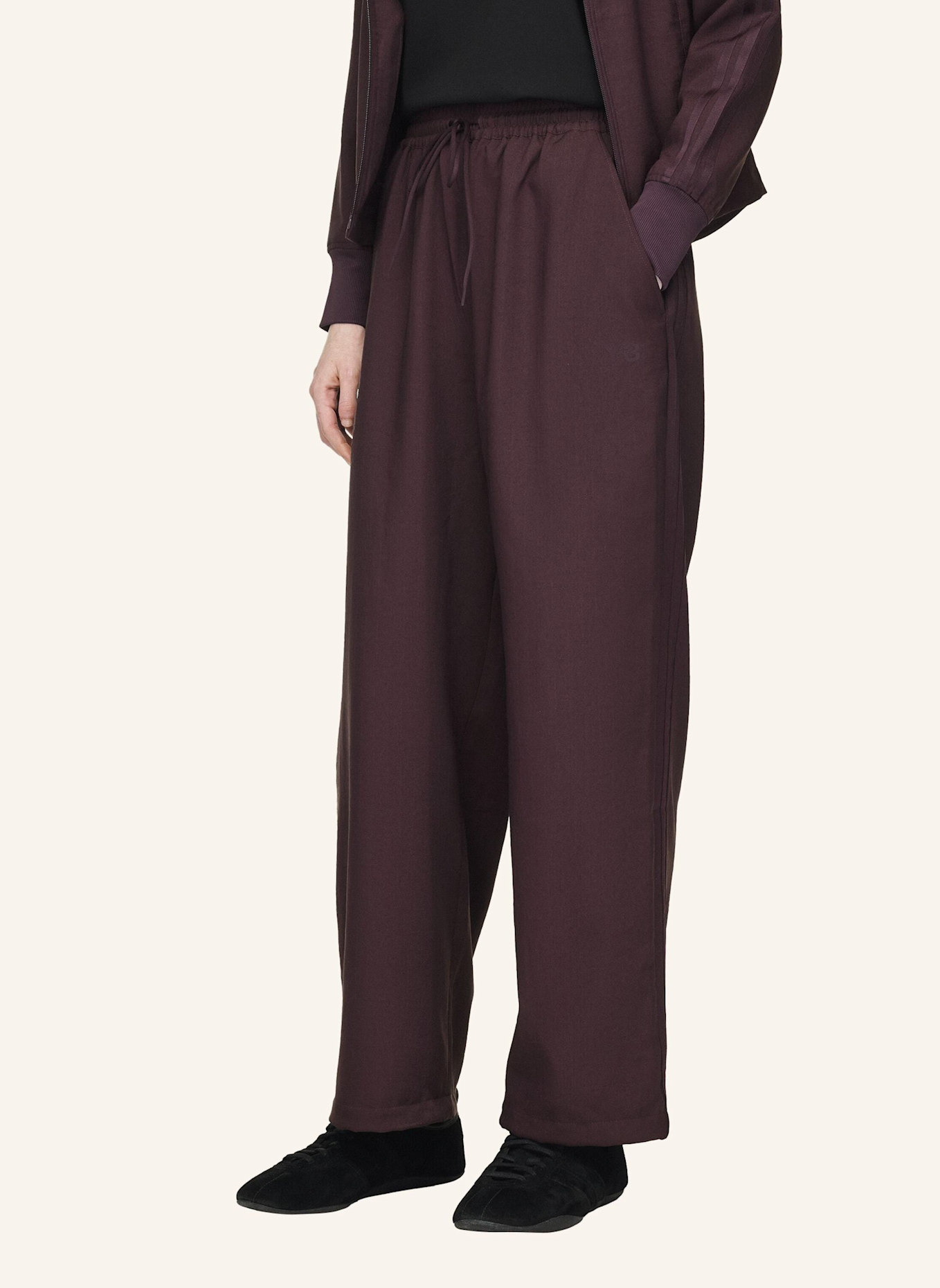 Y-3 Y-3 3-STREIFEN TRAININGSHOSE: ROT