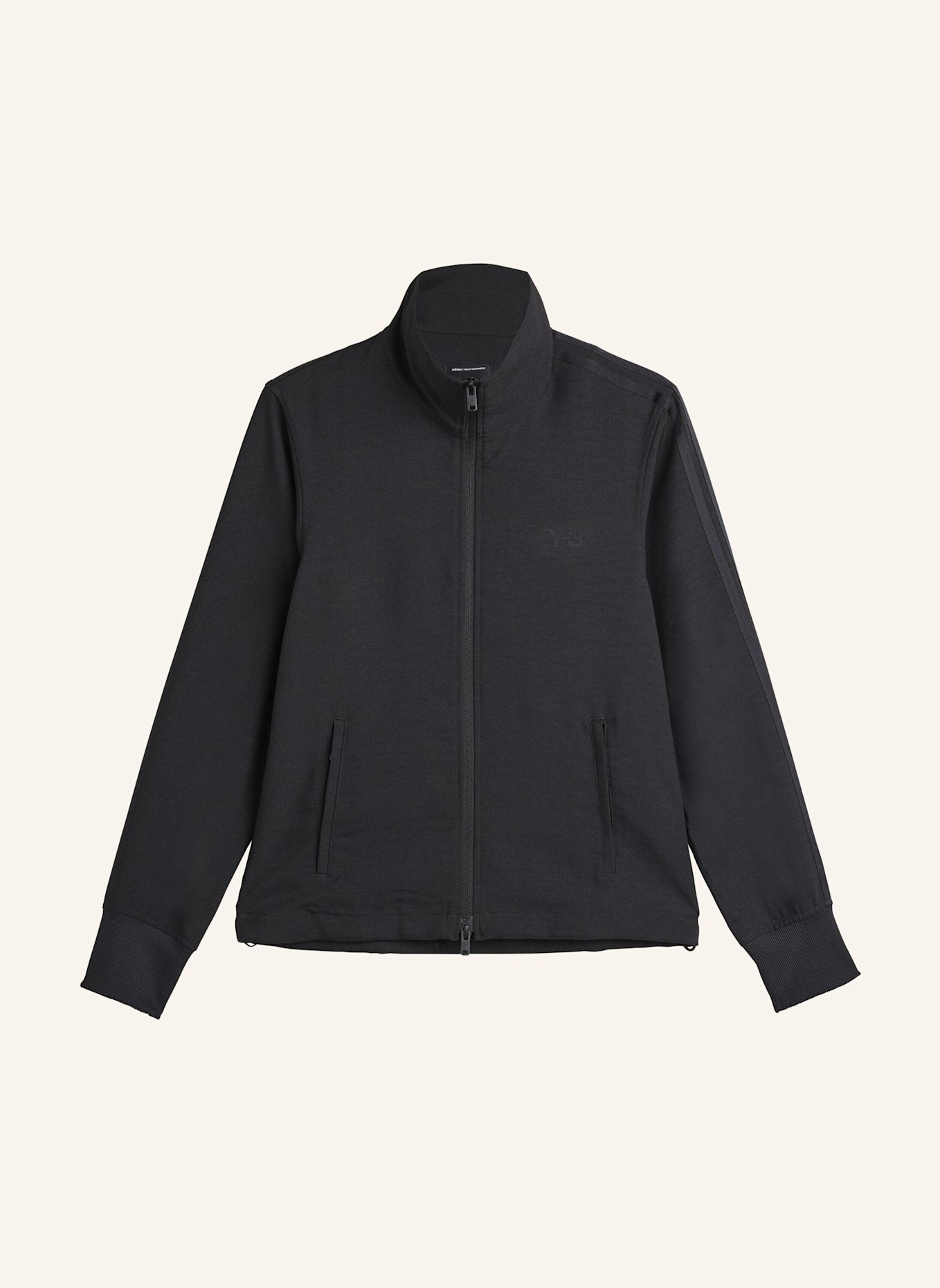 Y-3 Y-3 3-STREIFEN TRACK TOP: SCHWARZ