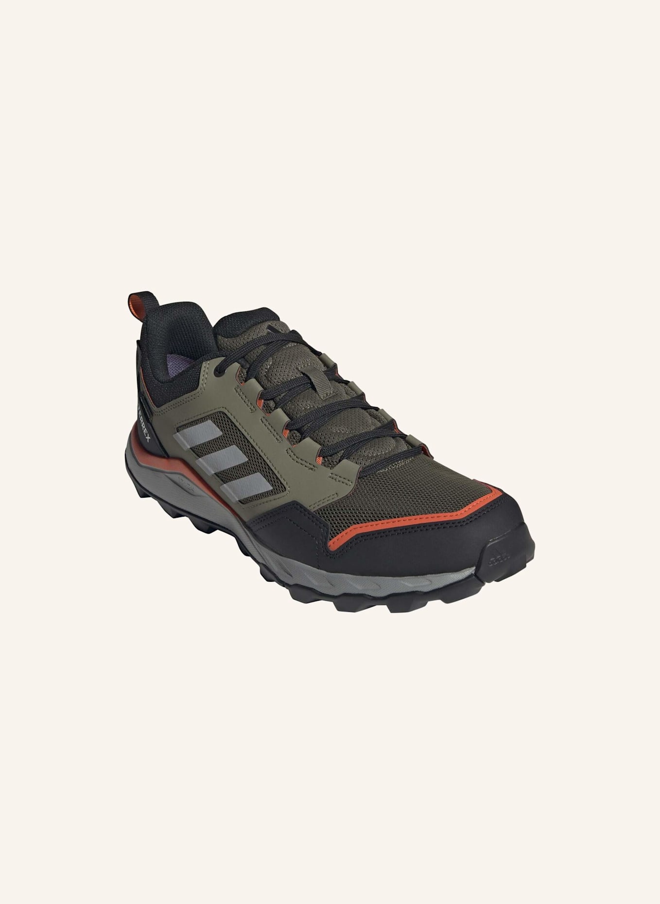adidas TERREX TRACEROCKER 2.0 GORE-TEX TRAILRUNNING-SCHUH: GRÜN/ GRAU/ ORANGE