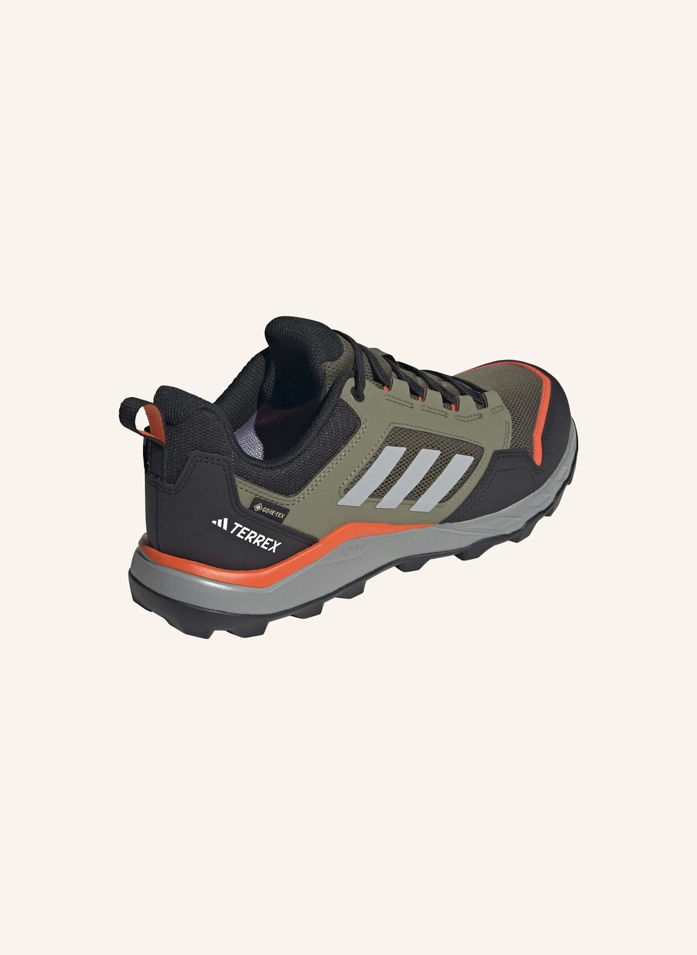 adidas TERREX TRACEROCKER 2.0 GORE-TEX TRAILRUNNING-SCHUH: GRÜN/ GRAU/ ORANGE
